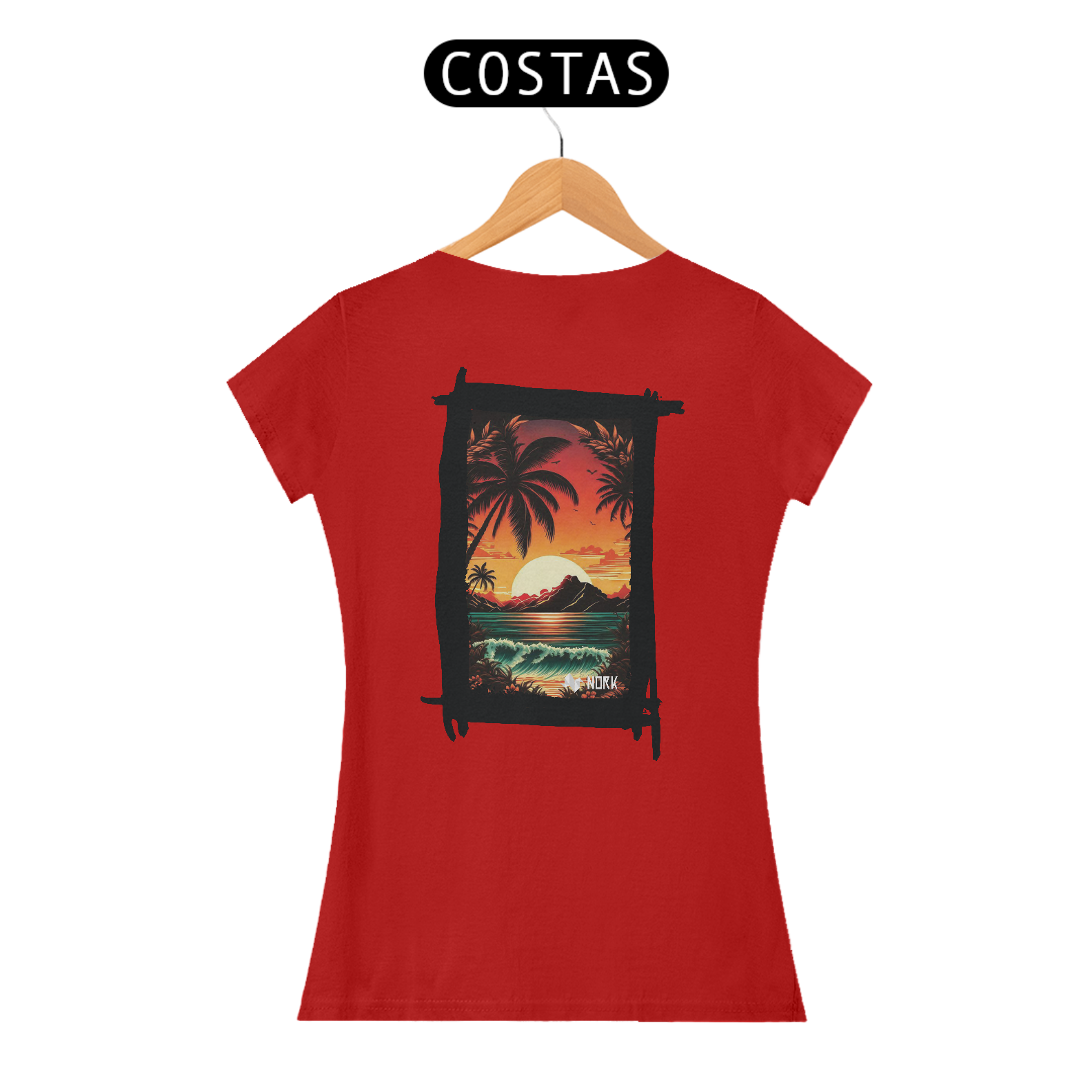 Nome do produto: Camisa Nork Surf Sunset Tropics Baby Look Quality