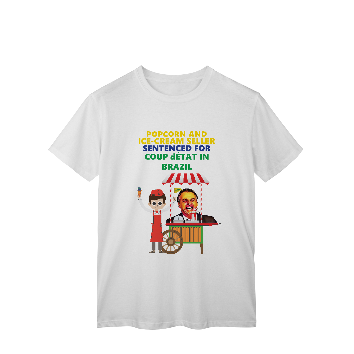 Nome do produto: Vendedor de Pipoca e Sorvete de Bolsonaro