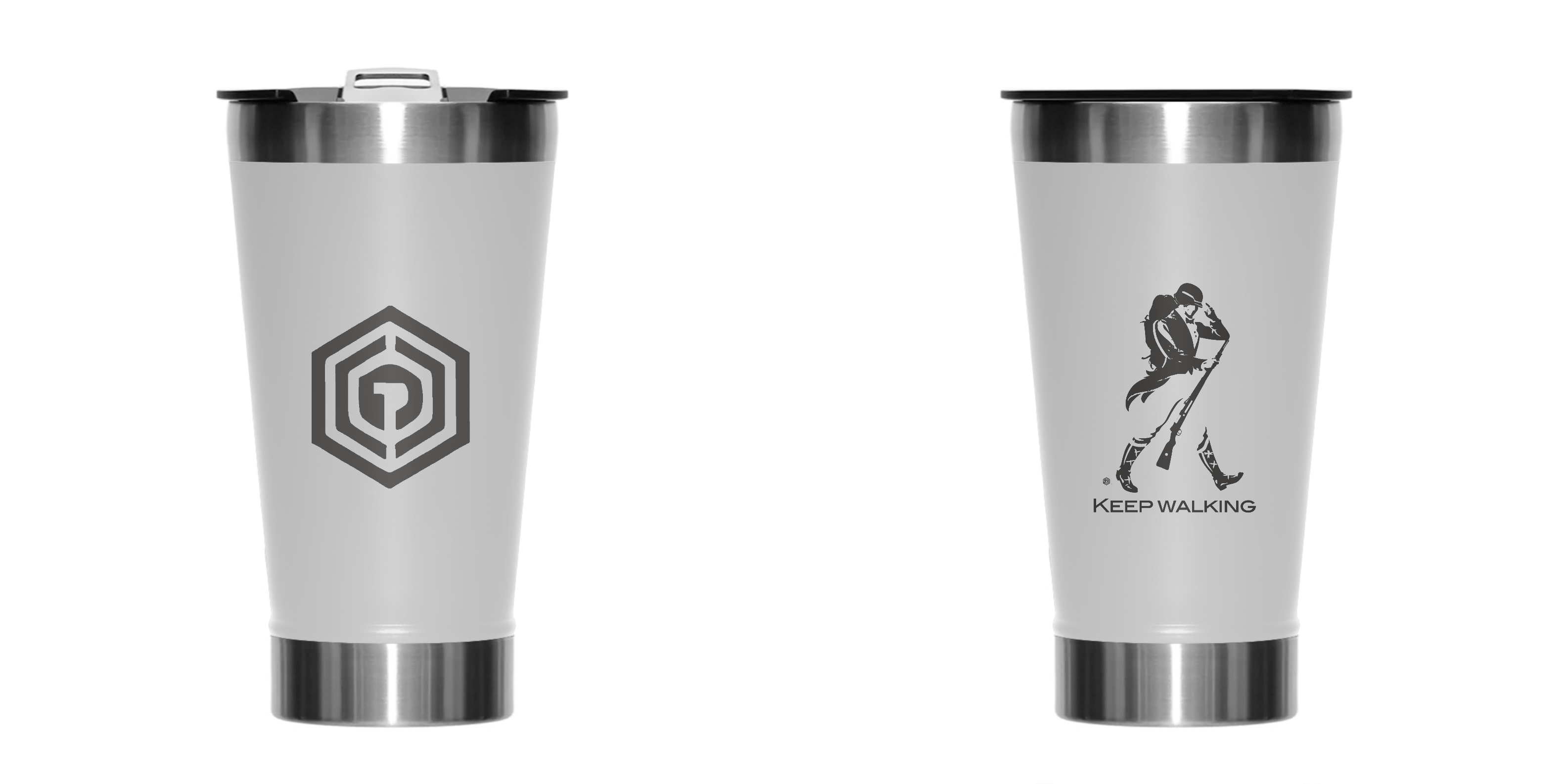Copo térmico Keep Walking - branco