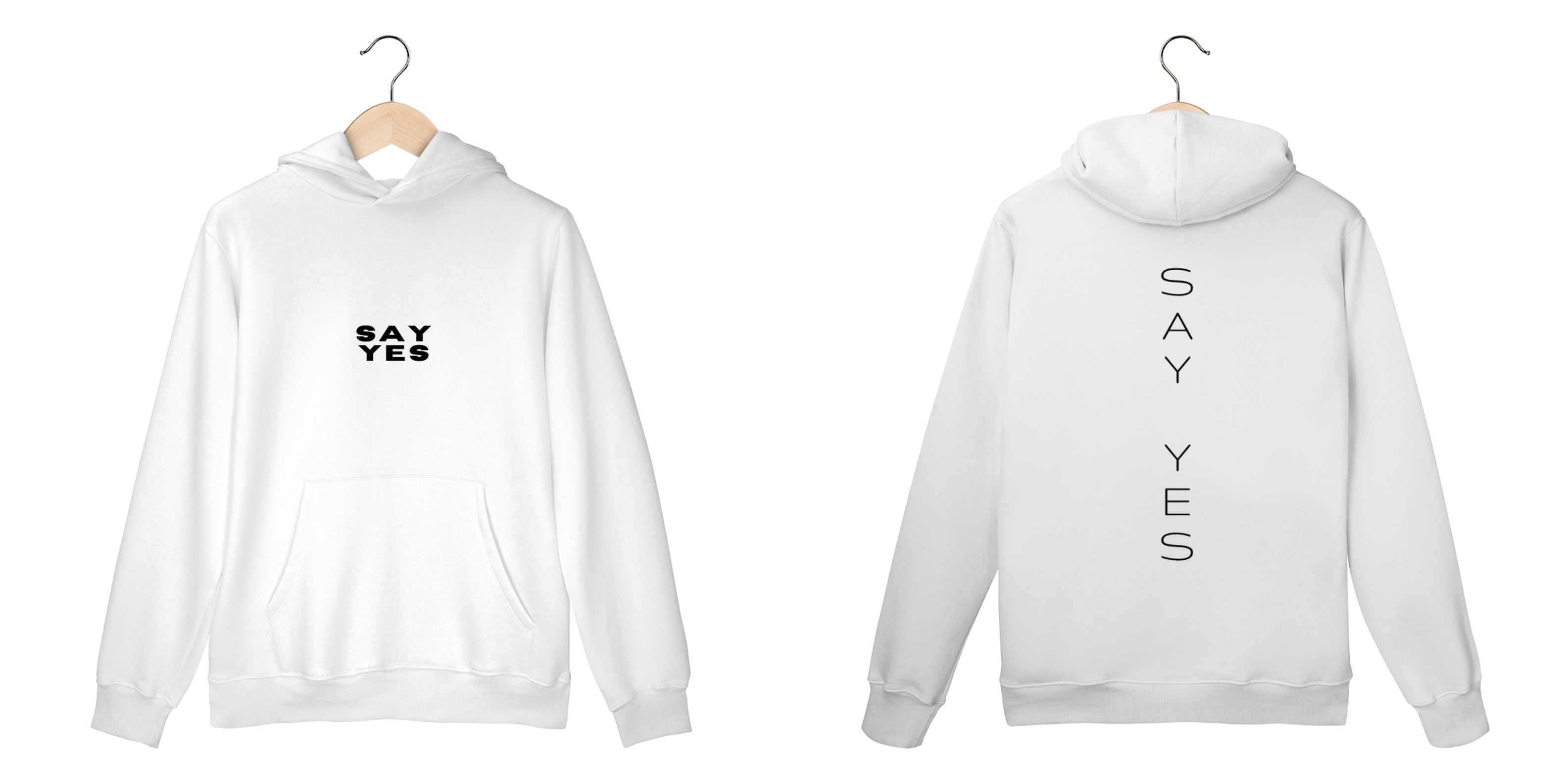 Nome do produto: Moletom Canguru Say Yes - Branco