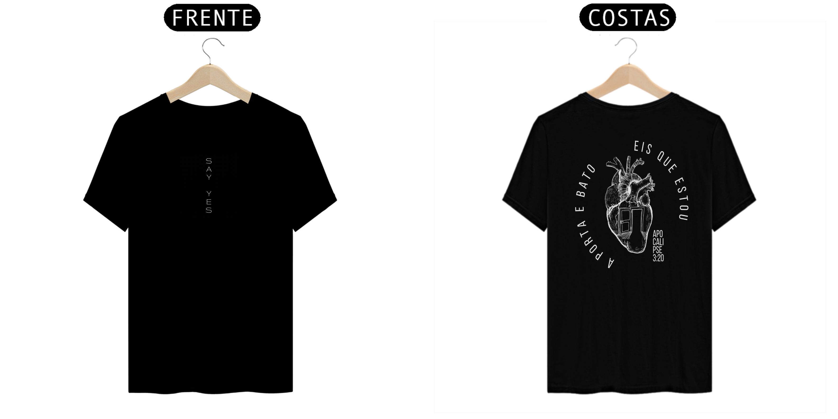 Nome do produto: Camiseta Eis que estou a porta e bato