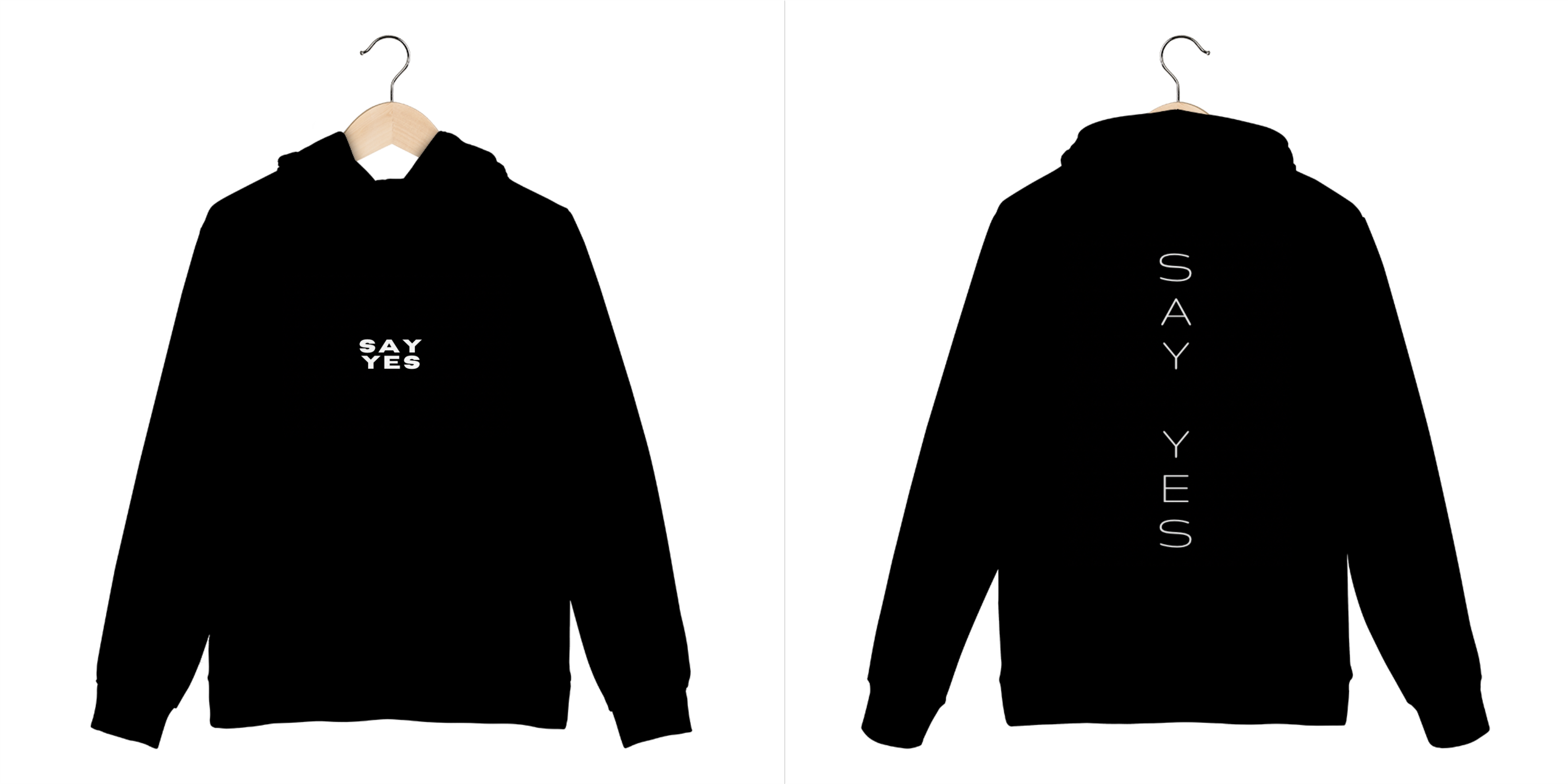 Nome do produto: Moletom Canguru Say Yes - Preto