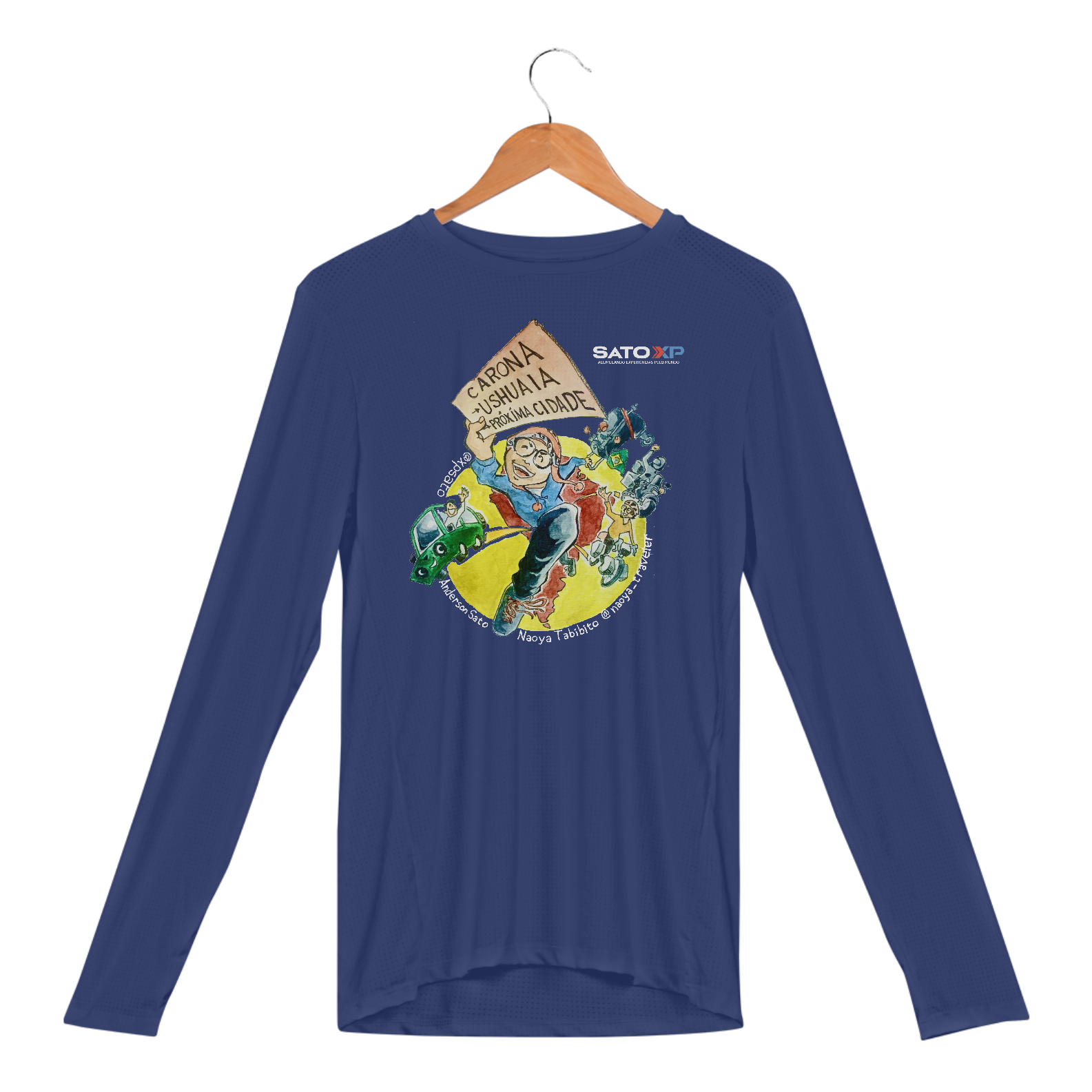 Nome do produto: SatoXP x Naoya – Carona Ushuaia - Camisa Manga Longa Dry Fit Sport UV