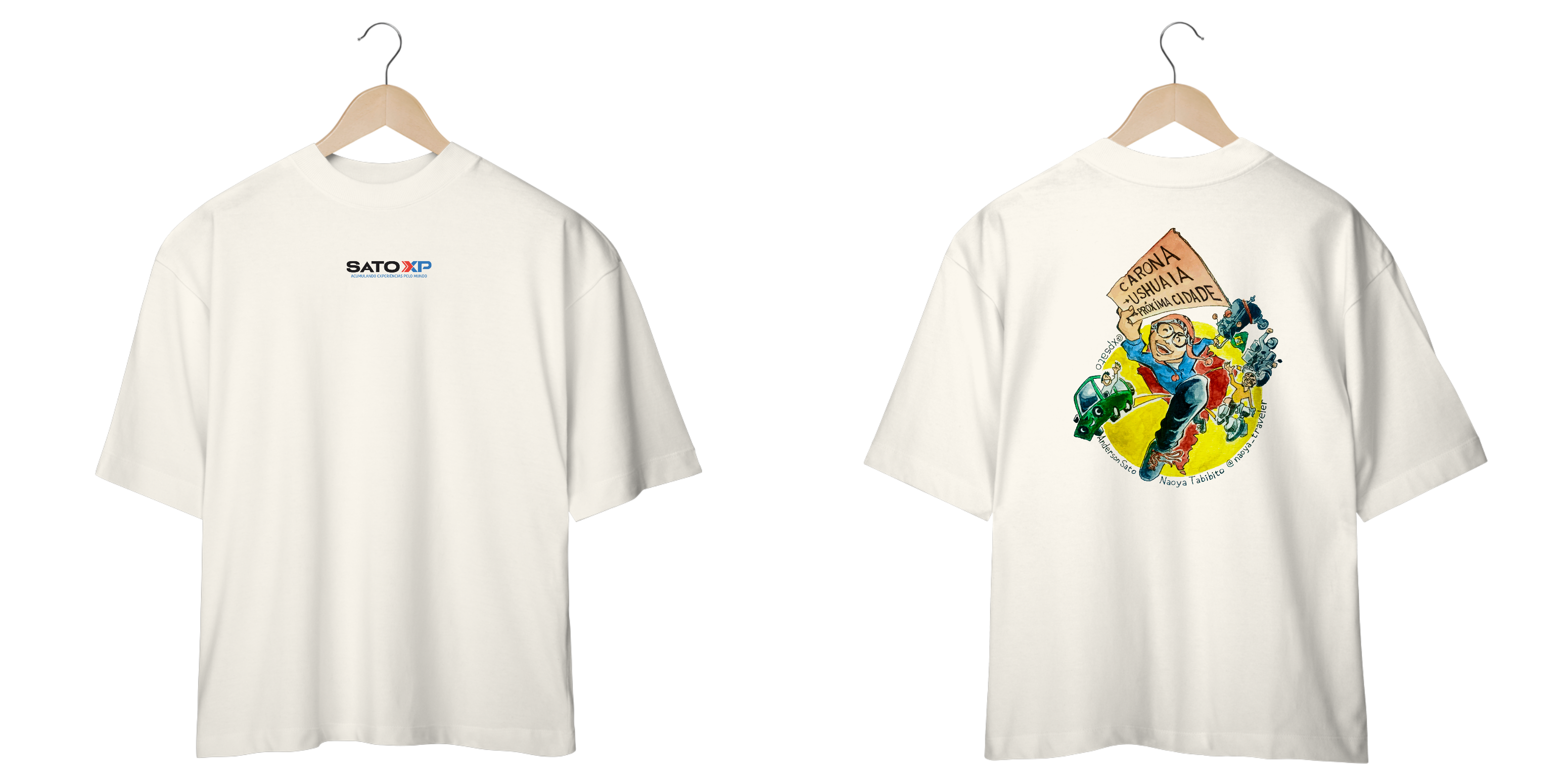 Nome do produto: SatoXP x Naoya – Carona Ushuaia - Camiseta Oversized