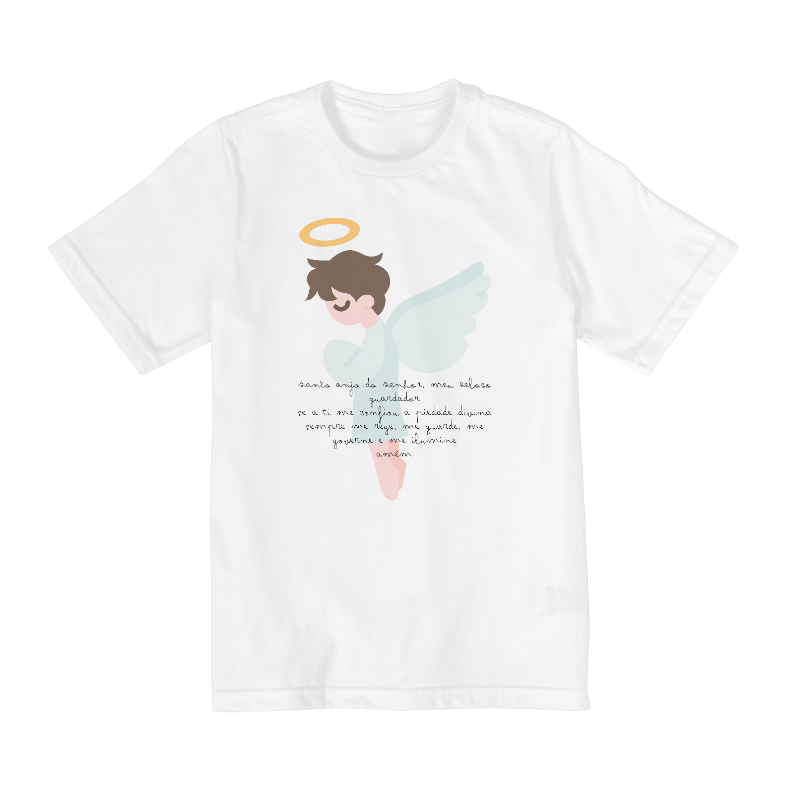 Nome do produto: Camiseta Infantil Santo Anjo