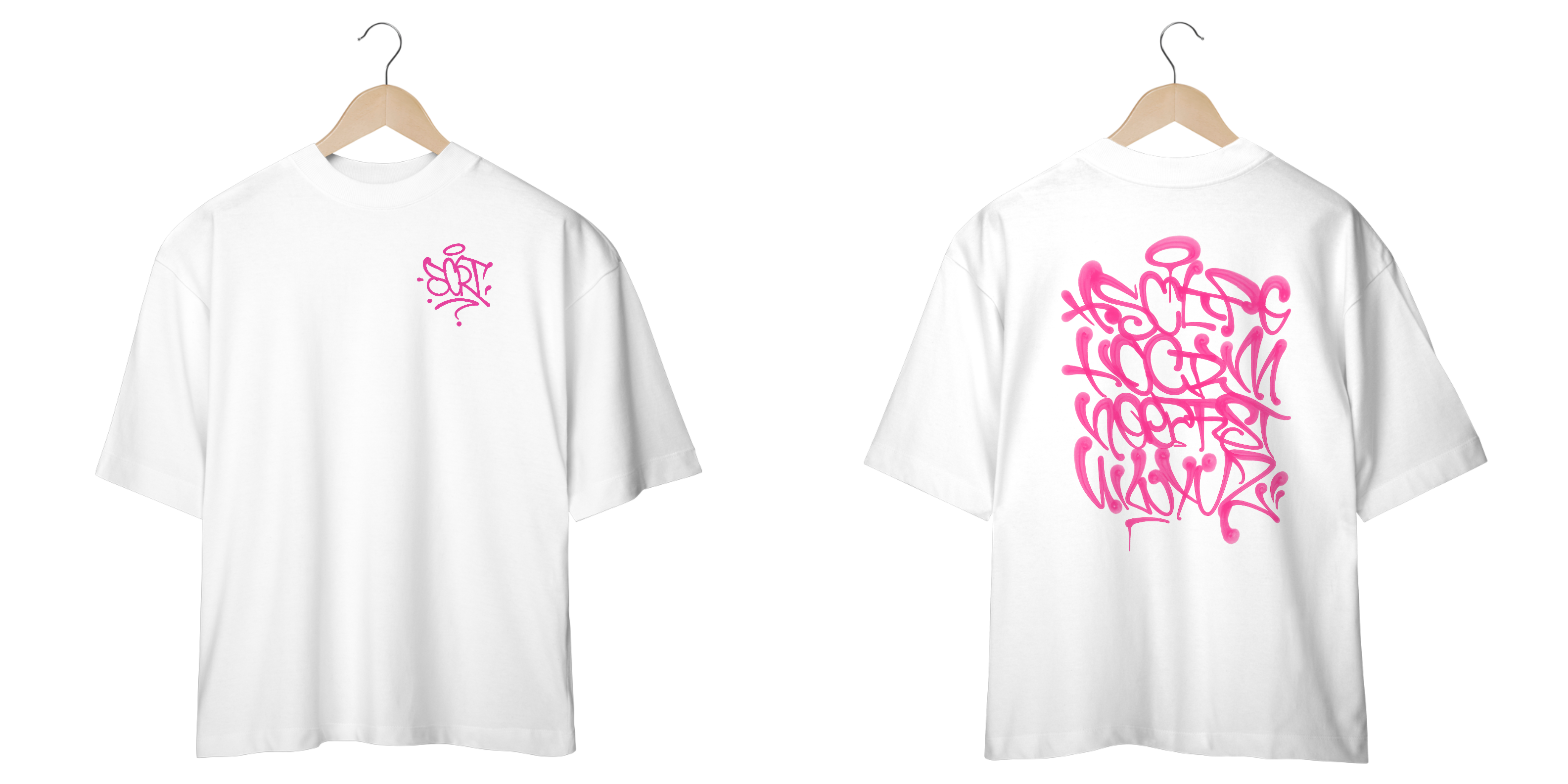 Camiseta Oversized Pink Graffiti Oversized R$149,90 em SCRT