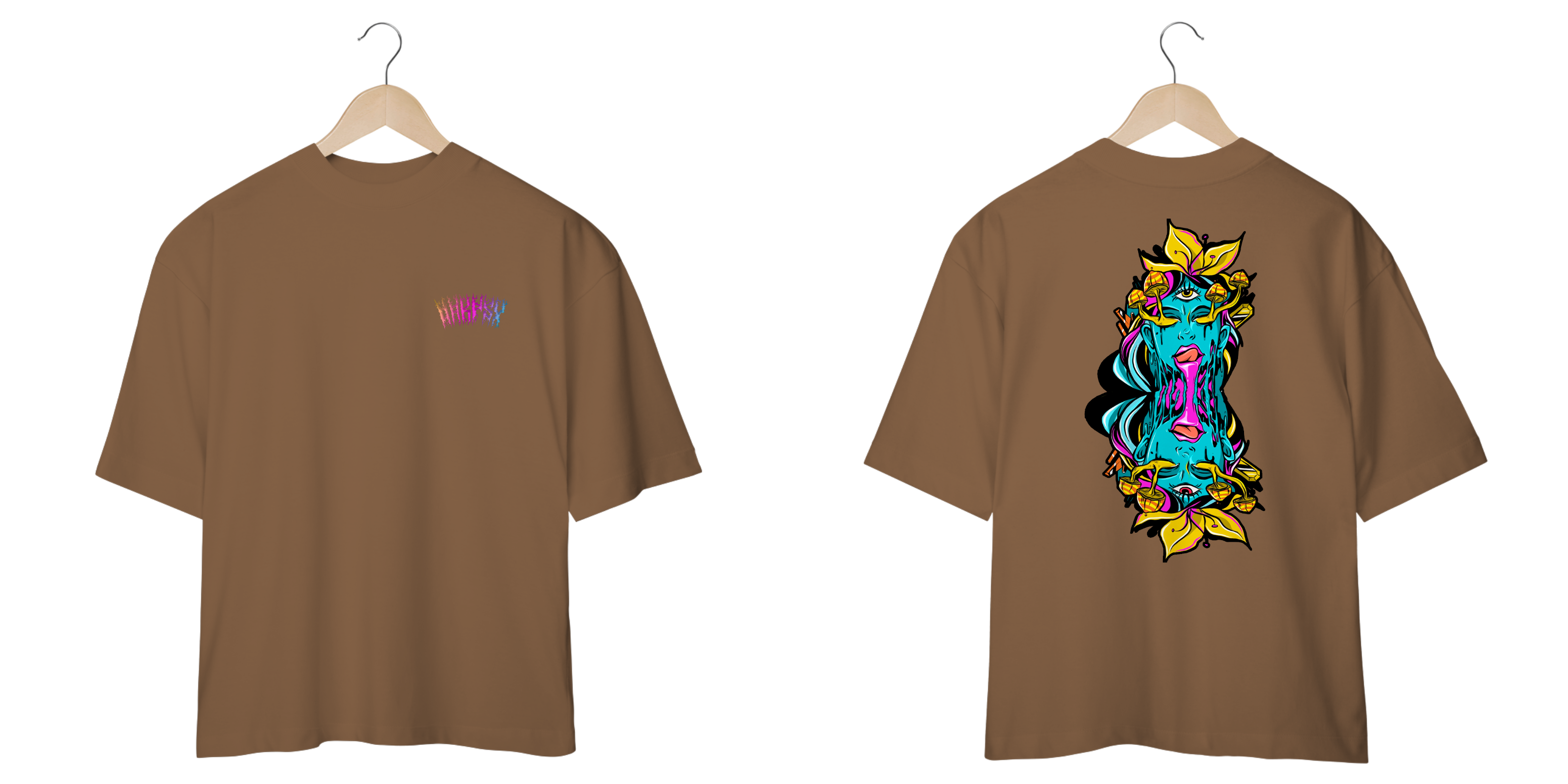 Nome do produto: Camisa Oversized Premium Unissex Dark Psy Streetwear Rave Psytrance Frontal