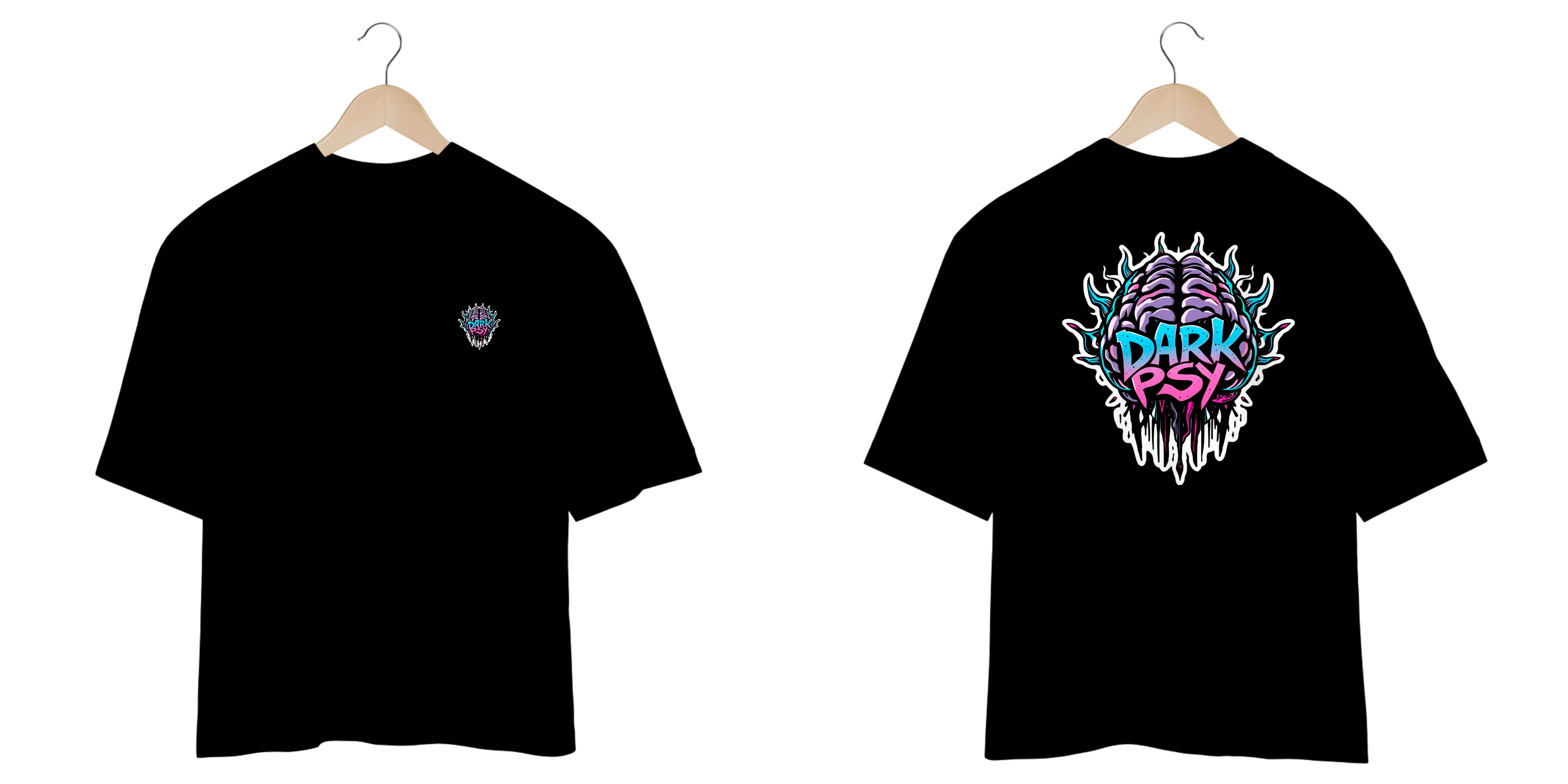 Nome do produto: Camisa Oversized Premium Unissex Dark Psy Streetwear Rave Psytrance