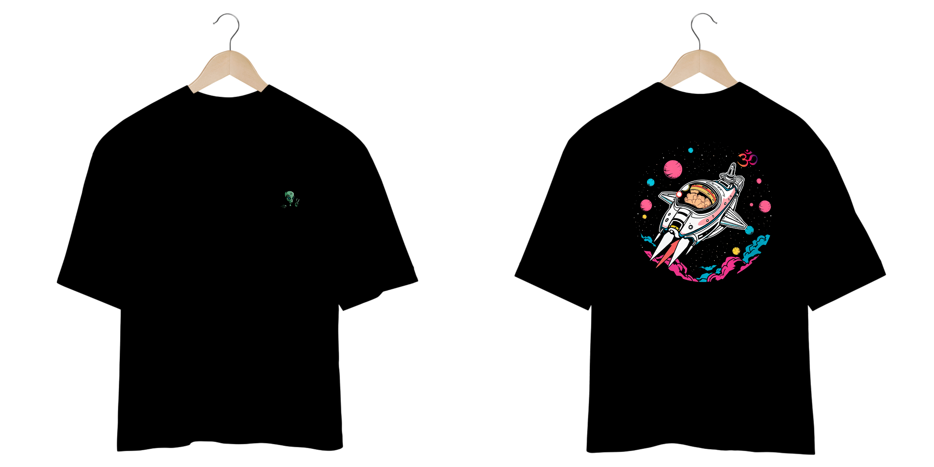 Nome do produto: Camisa Oversized Premium Unissex E.T Streetwear Rave Psytrance