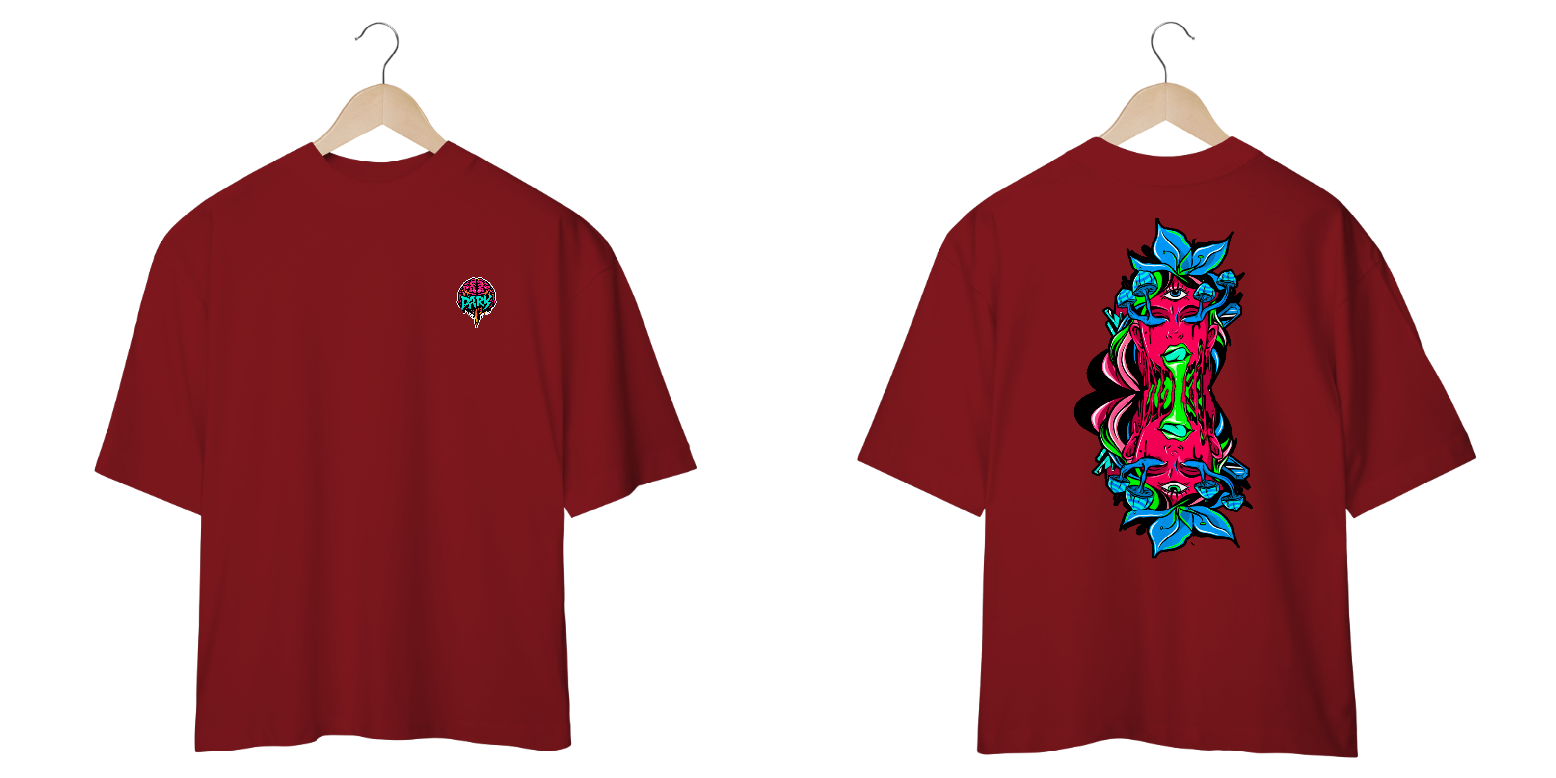 Nome do produto: Camisa Oversized Premium Unissex Dark Psy Streetwear Rave Psytrance