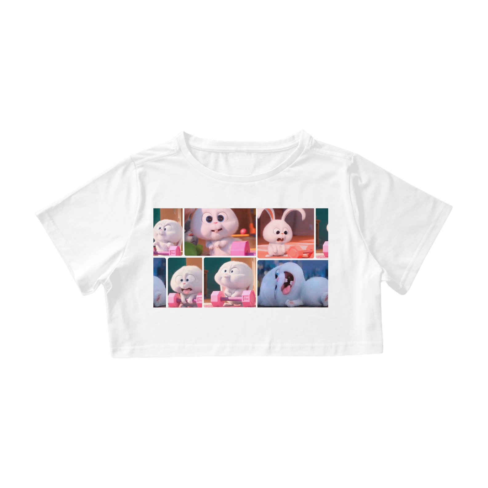 Nome do produto: Cropped - BRANCO - Treino fofo