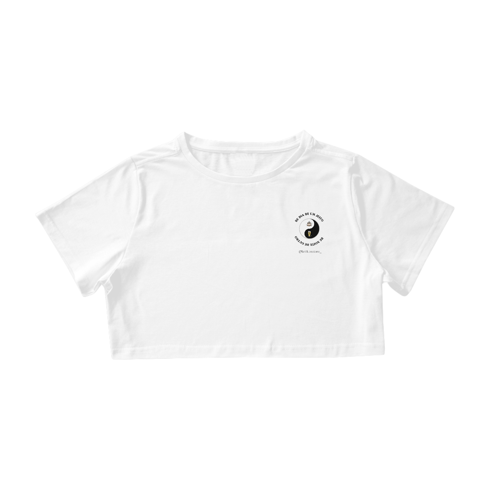 Nome do produto: Cropped - BRANCO - De dia, de noite