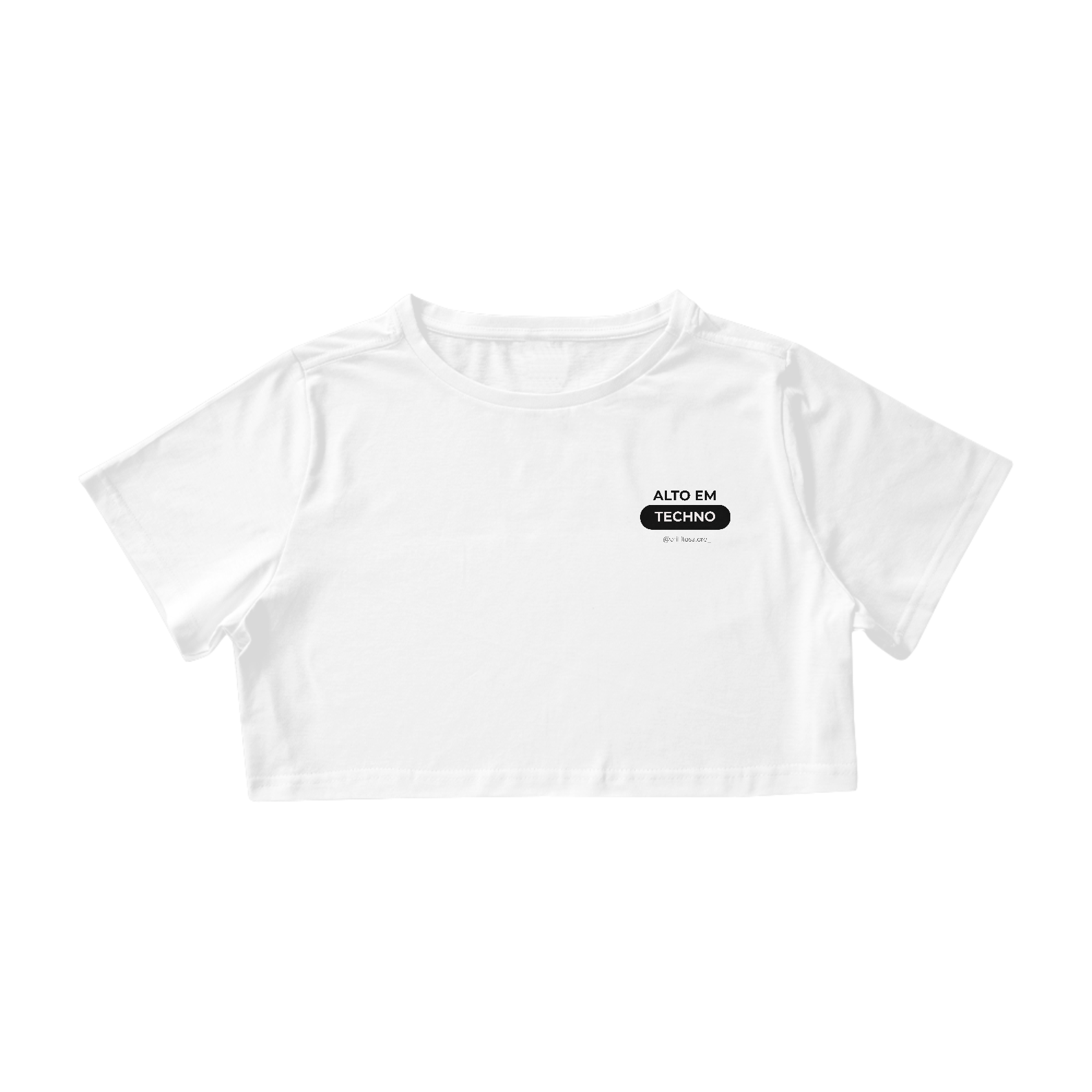 Nome do produto: Cropped - BRANCO - Alto em techno