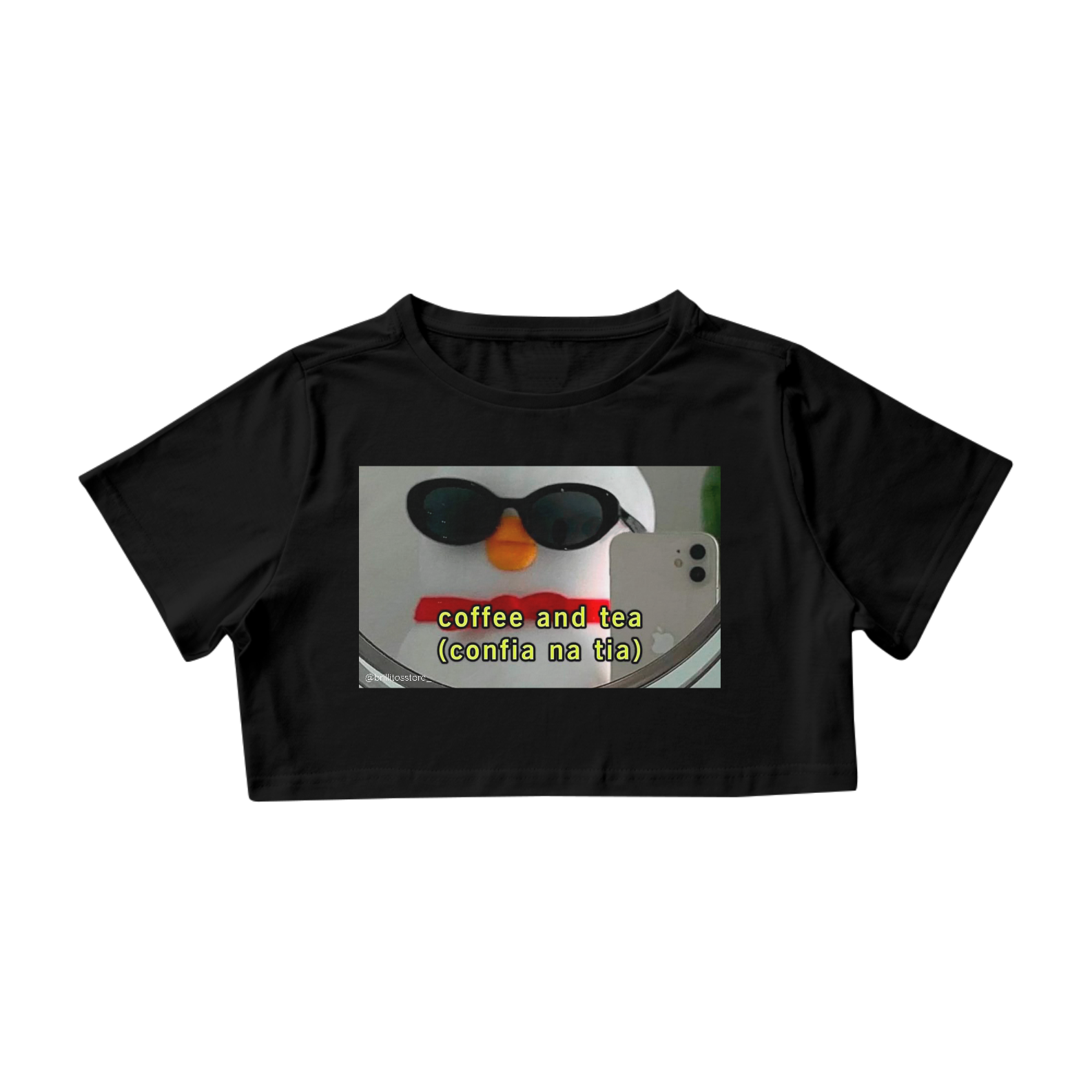 Nome do produto: Cropped - PRETO - Coffee and tea