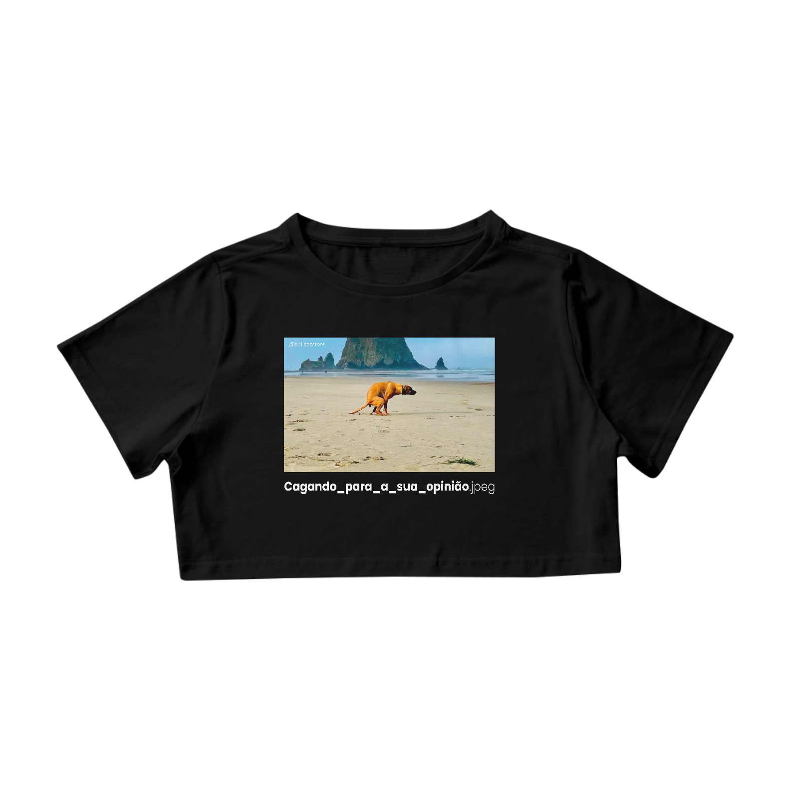 Nome do produto: Cropped - PRETO - Cagando para a sua opinião