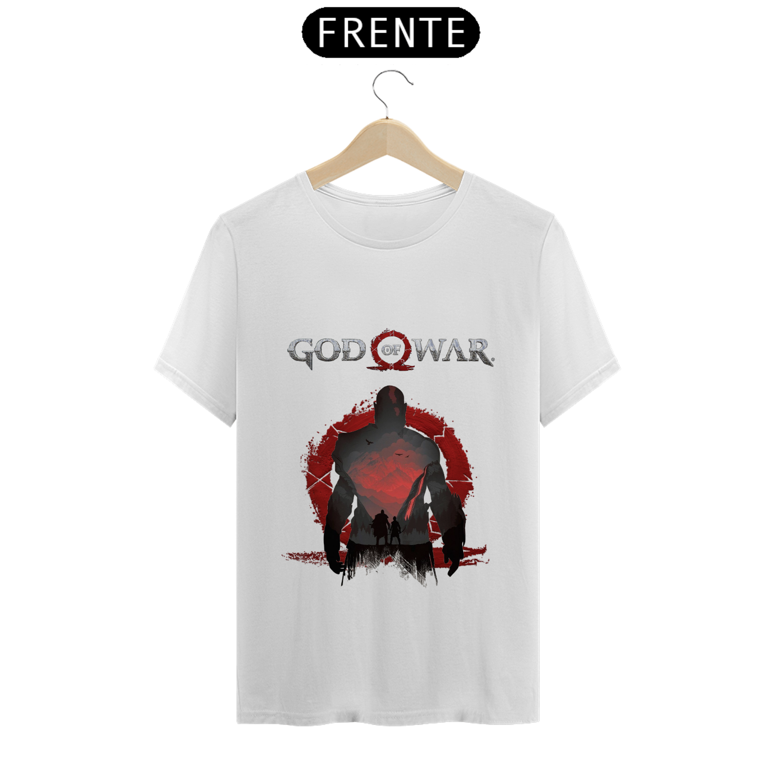 Nome do produto: Camiseta de God of War Kratos e Atreus