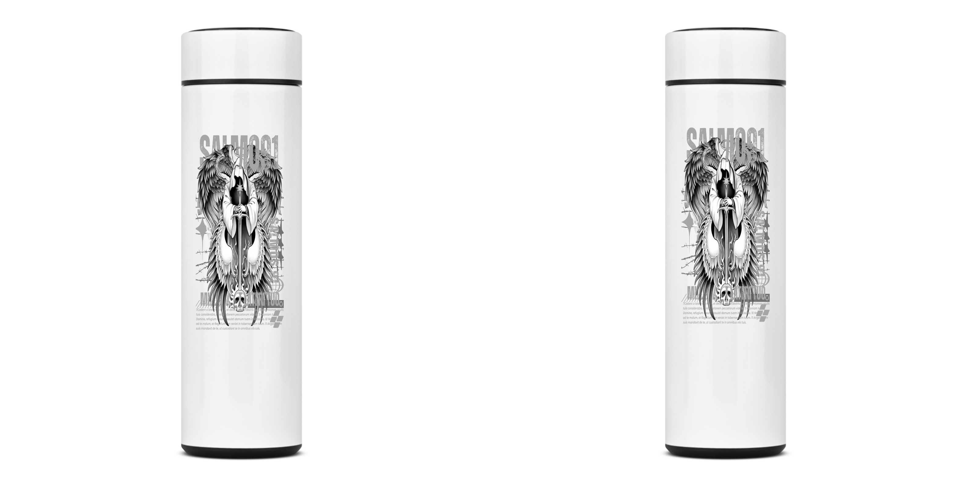 Nome do produto: GARRAFA TÉRMICA SALMO 91 LATIM