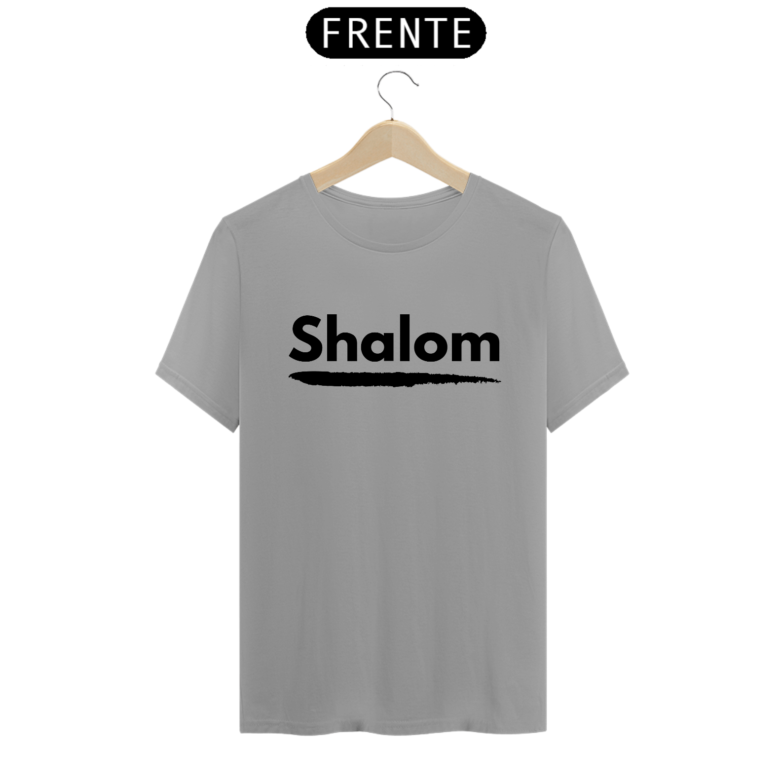 Nome do produto: Shalom 02 Letra preta (T-shirt Quality)