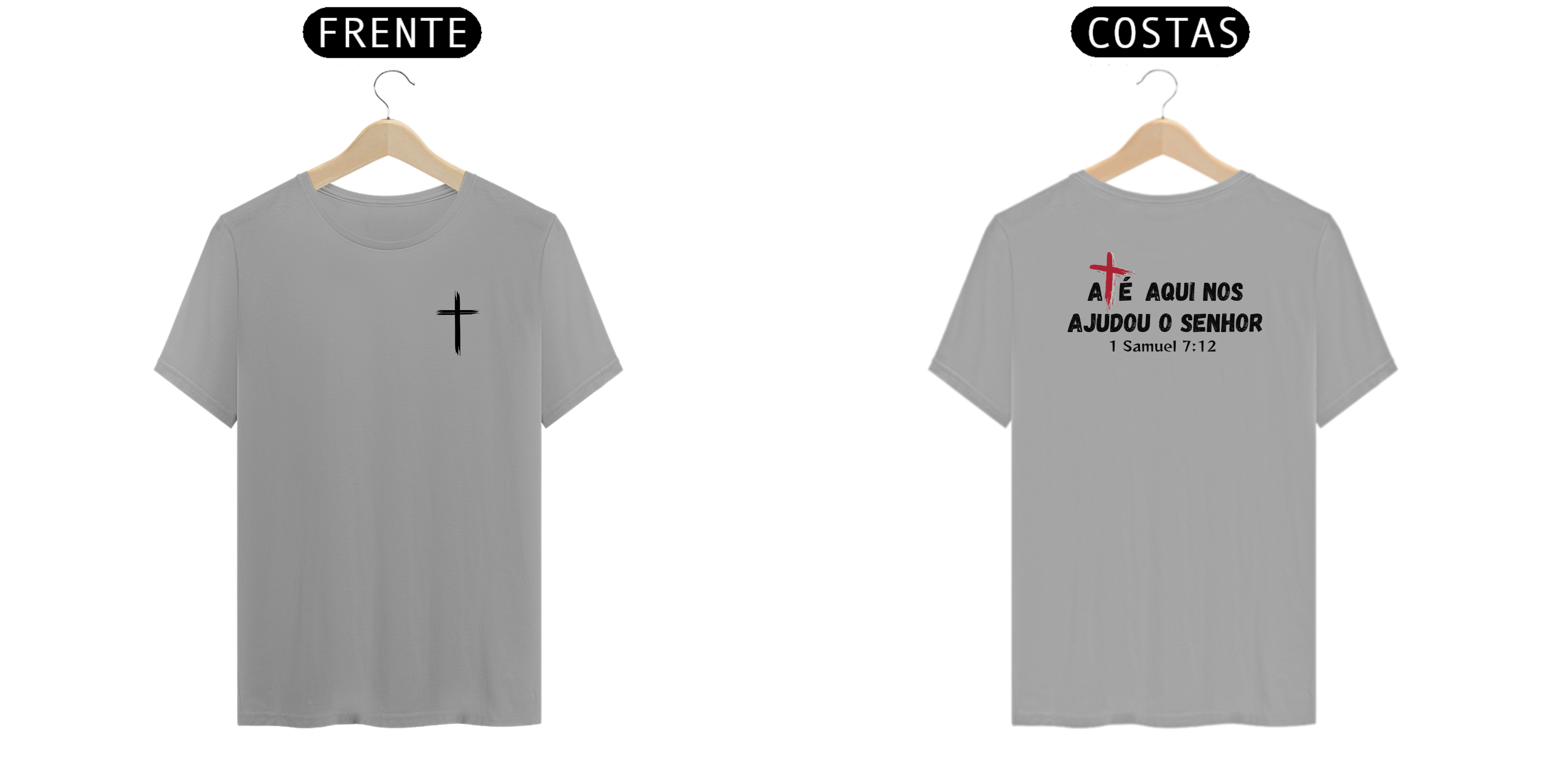 Nome do produto: Até aqui nos ajudou o senhor (T-shirt Quality)