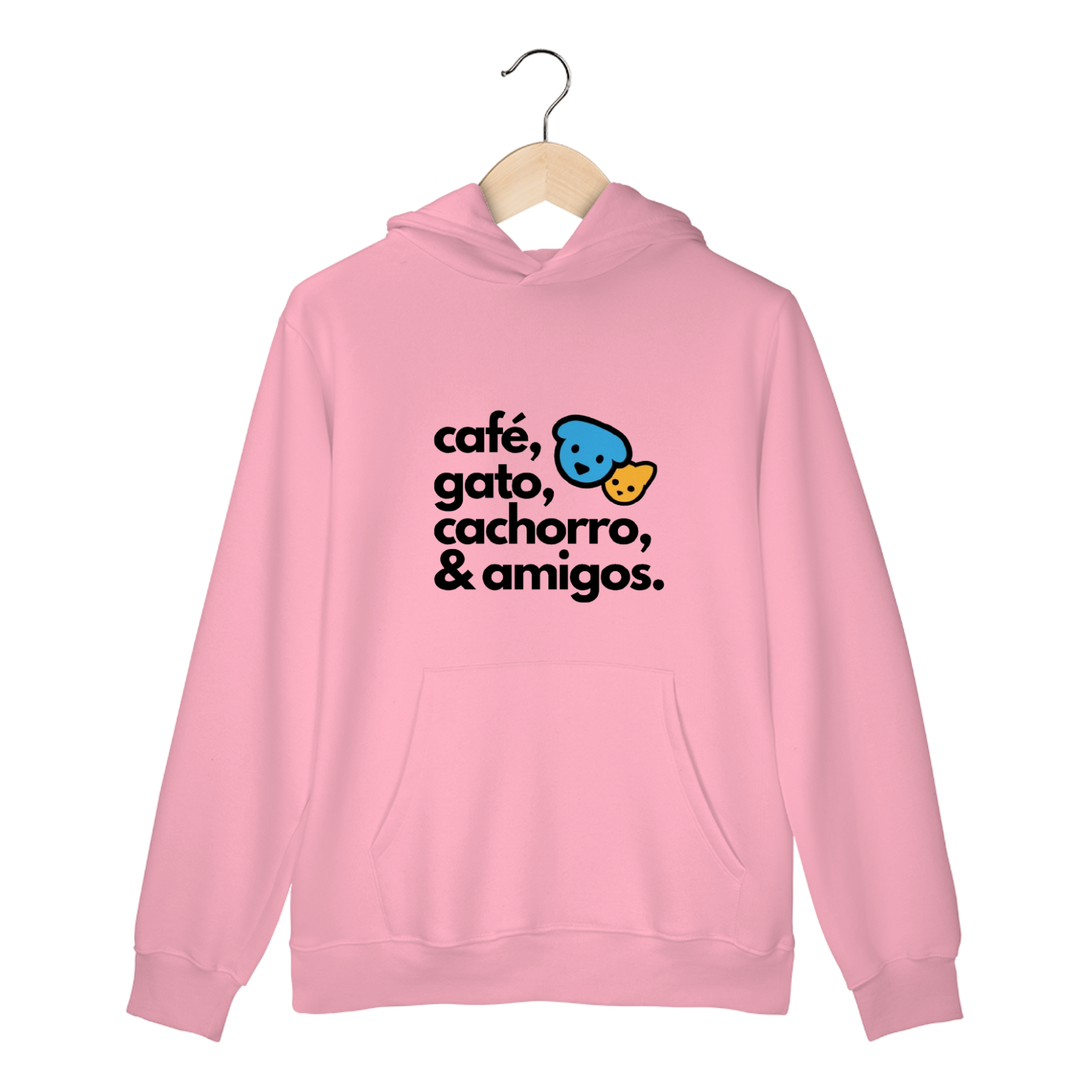 Nome do produto: CAFÉ, GATO, CACHORRO E AMIGOS - MOLETOM