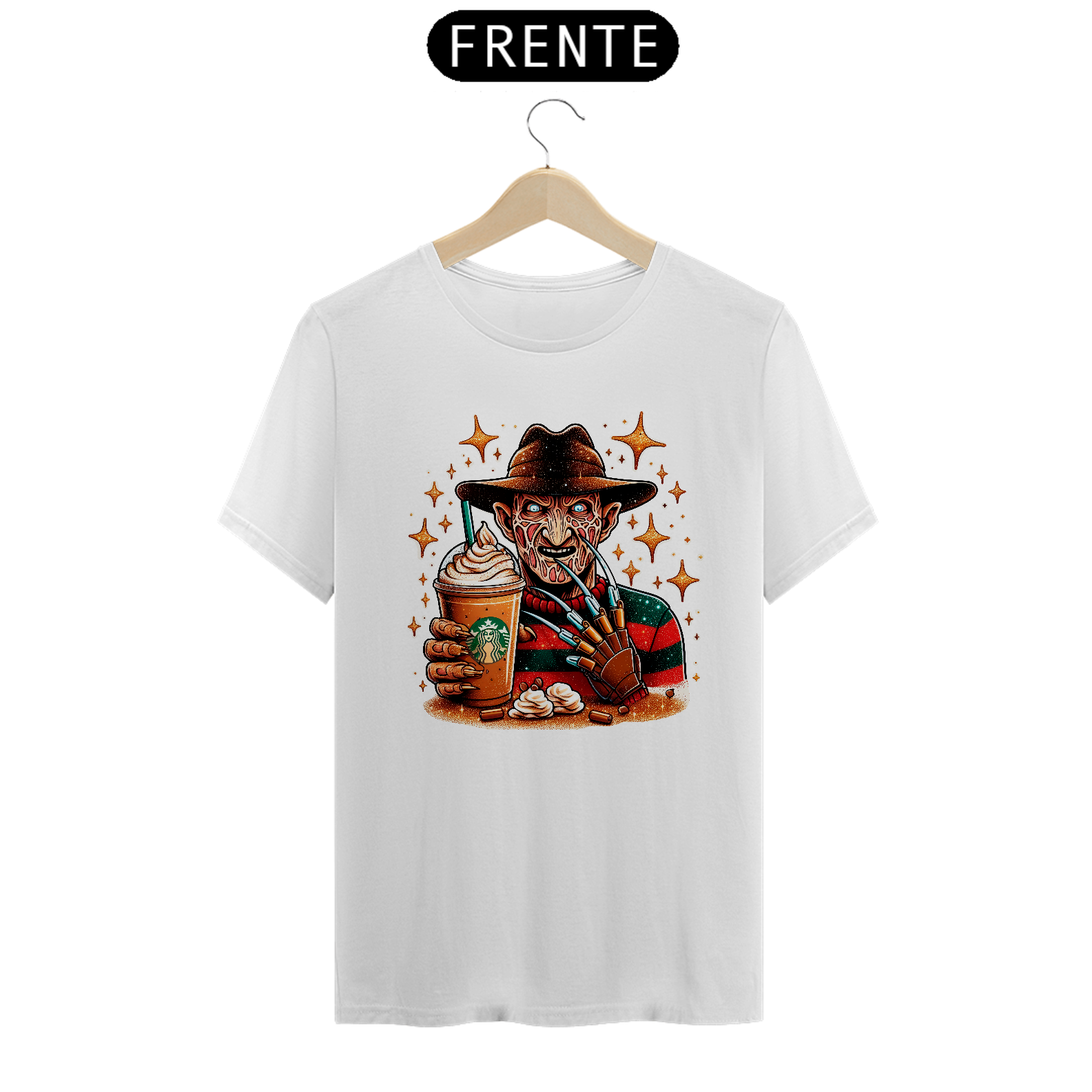 Camiseta Freddy Krueger - Starbucks