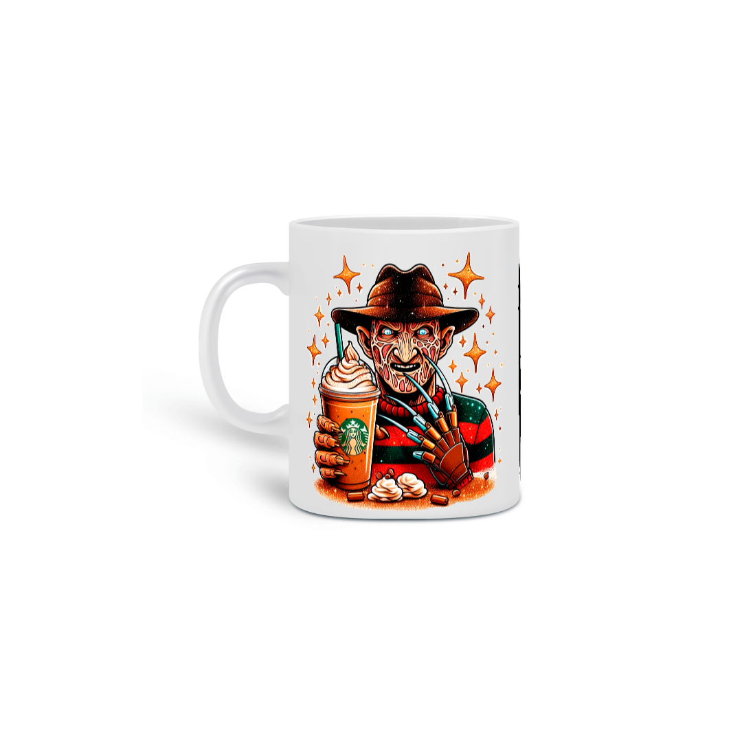 Caneca Porcelana - Freddy Krueger Starbucks