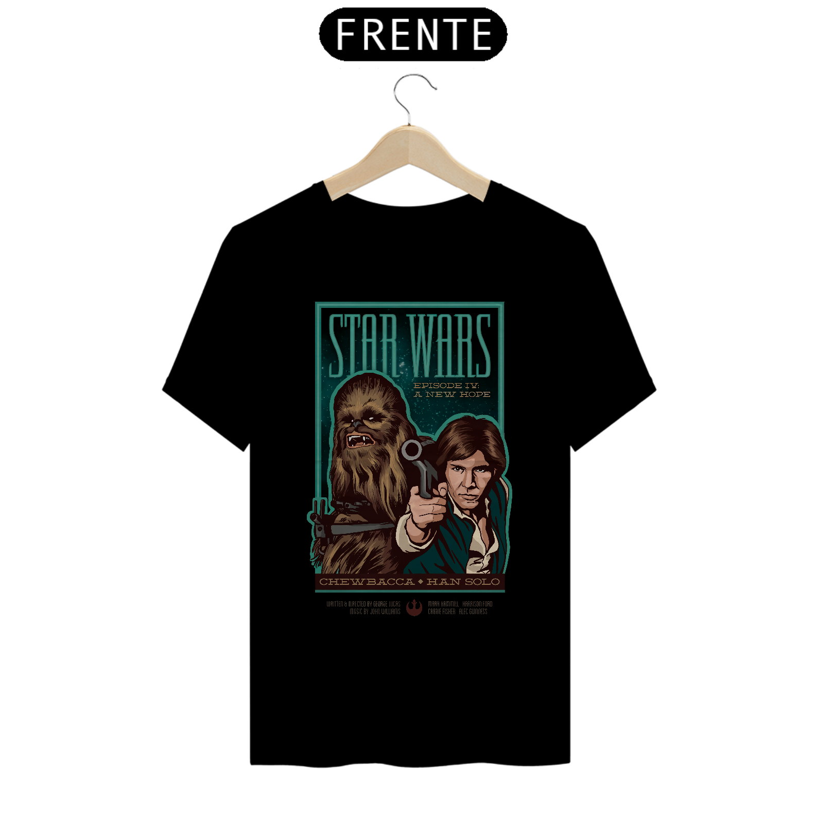 Camiseta Star Wars - Chewbacca e Han Solo