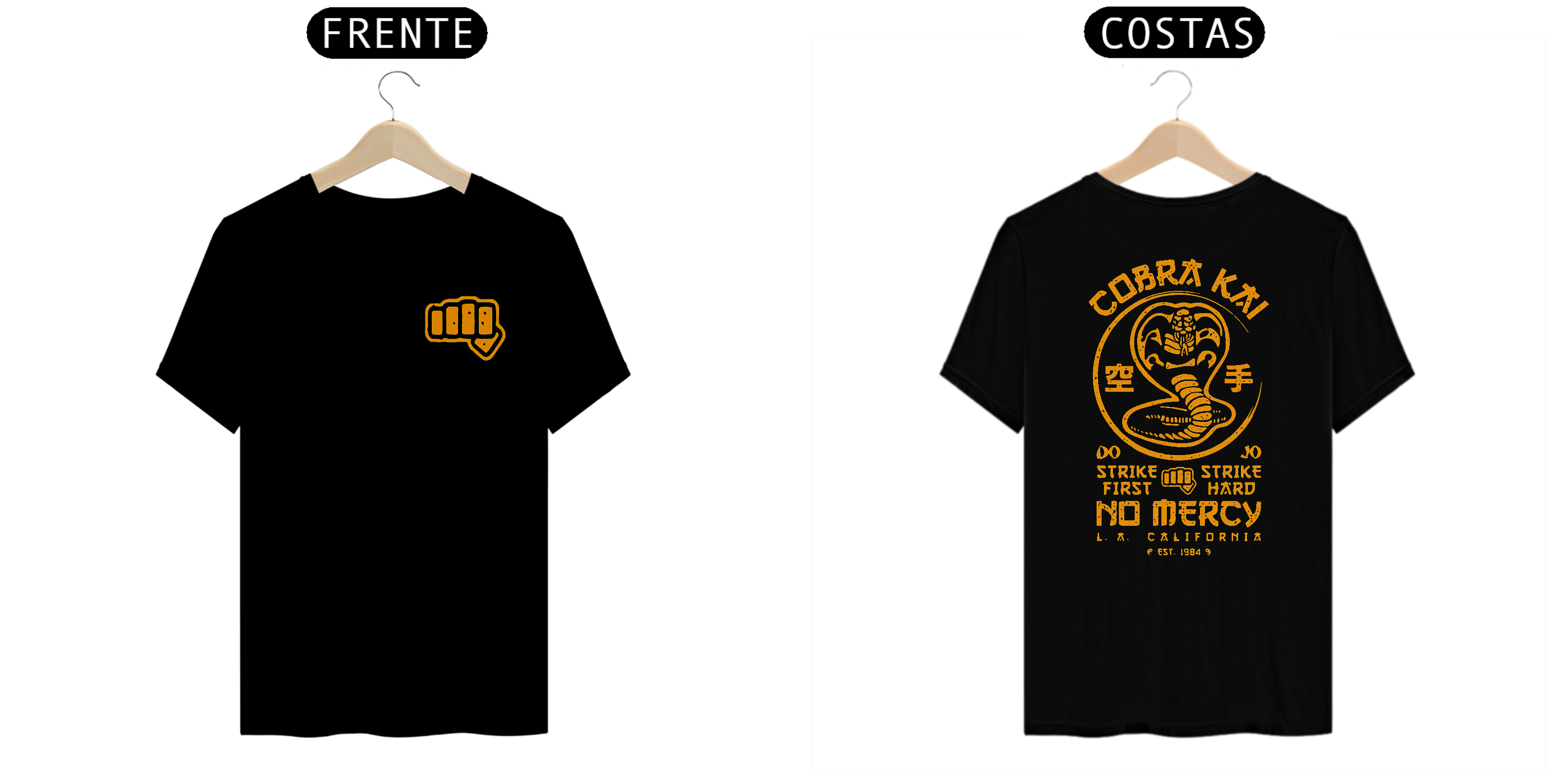 Camiseta Cobra Kai - Dojo (frente e costas)