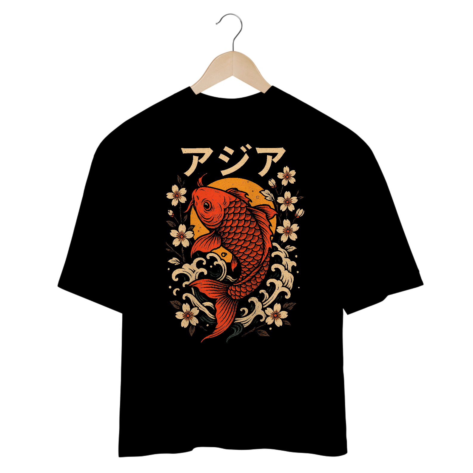 Camiseta Oversized - Carpa Japonesa - Coleção Especial 