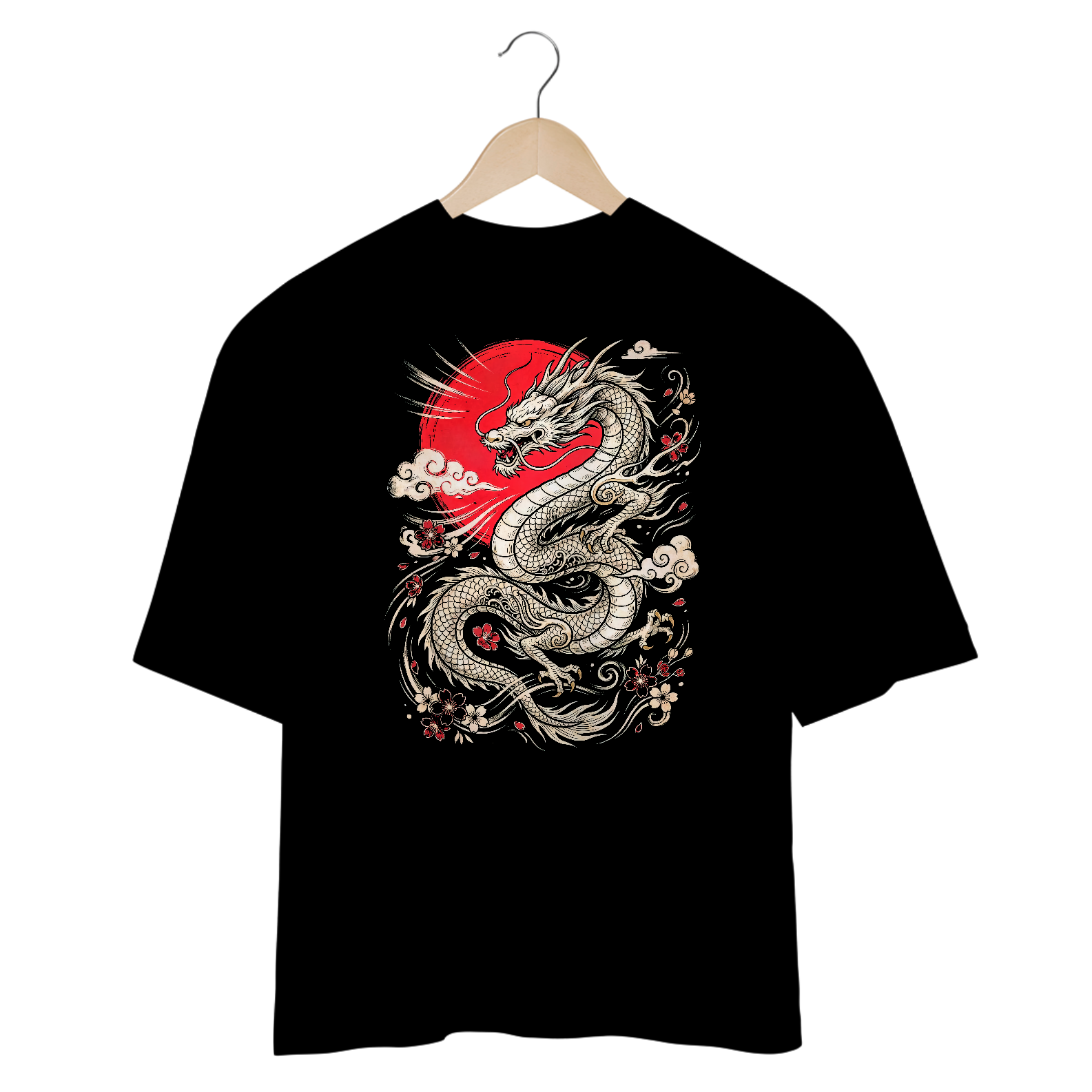 Camiseta Oversized - Dragão Japonês - Coleção Especial 