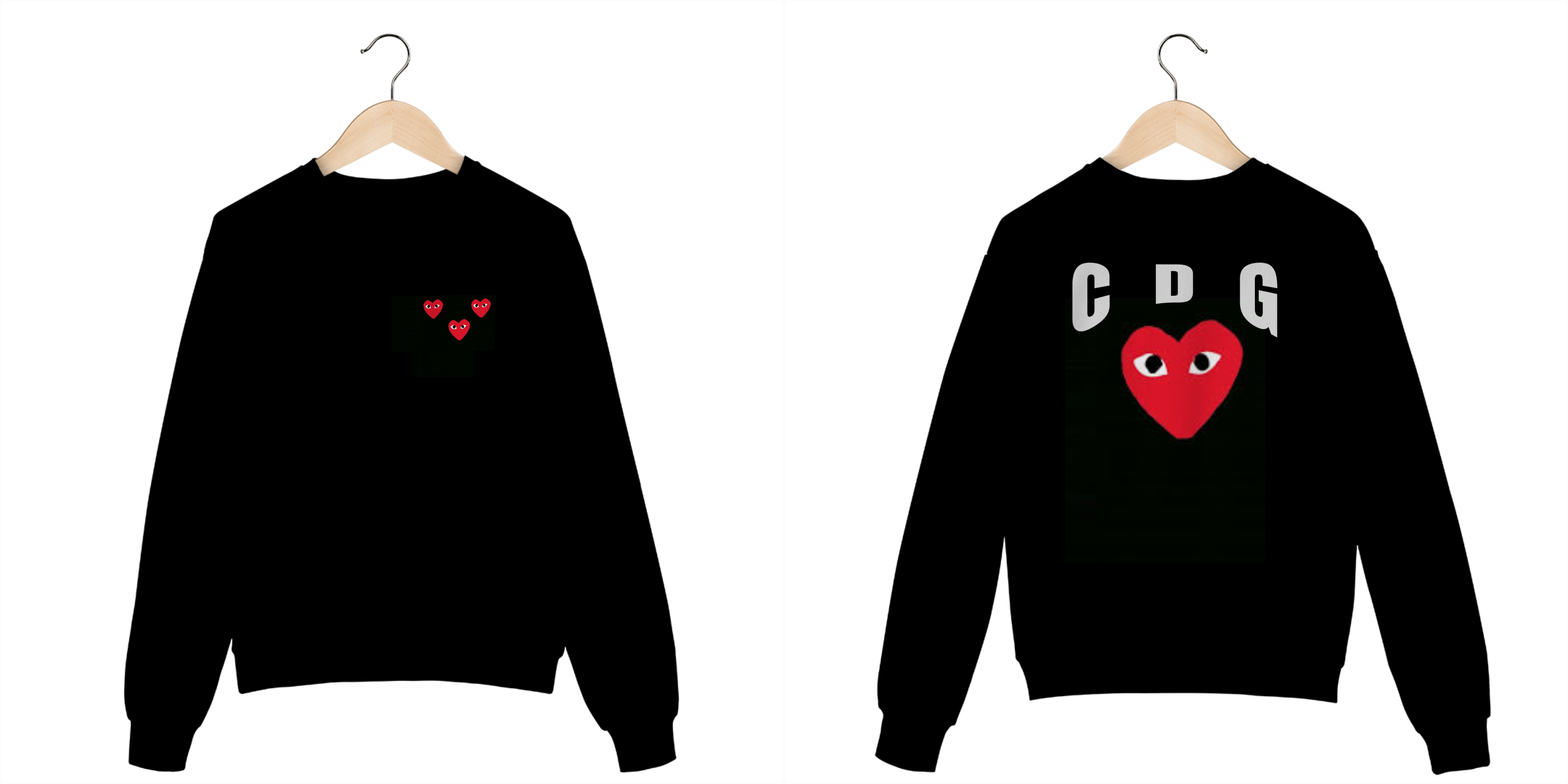 Nome do produto: moletom cdg all black