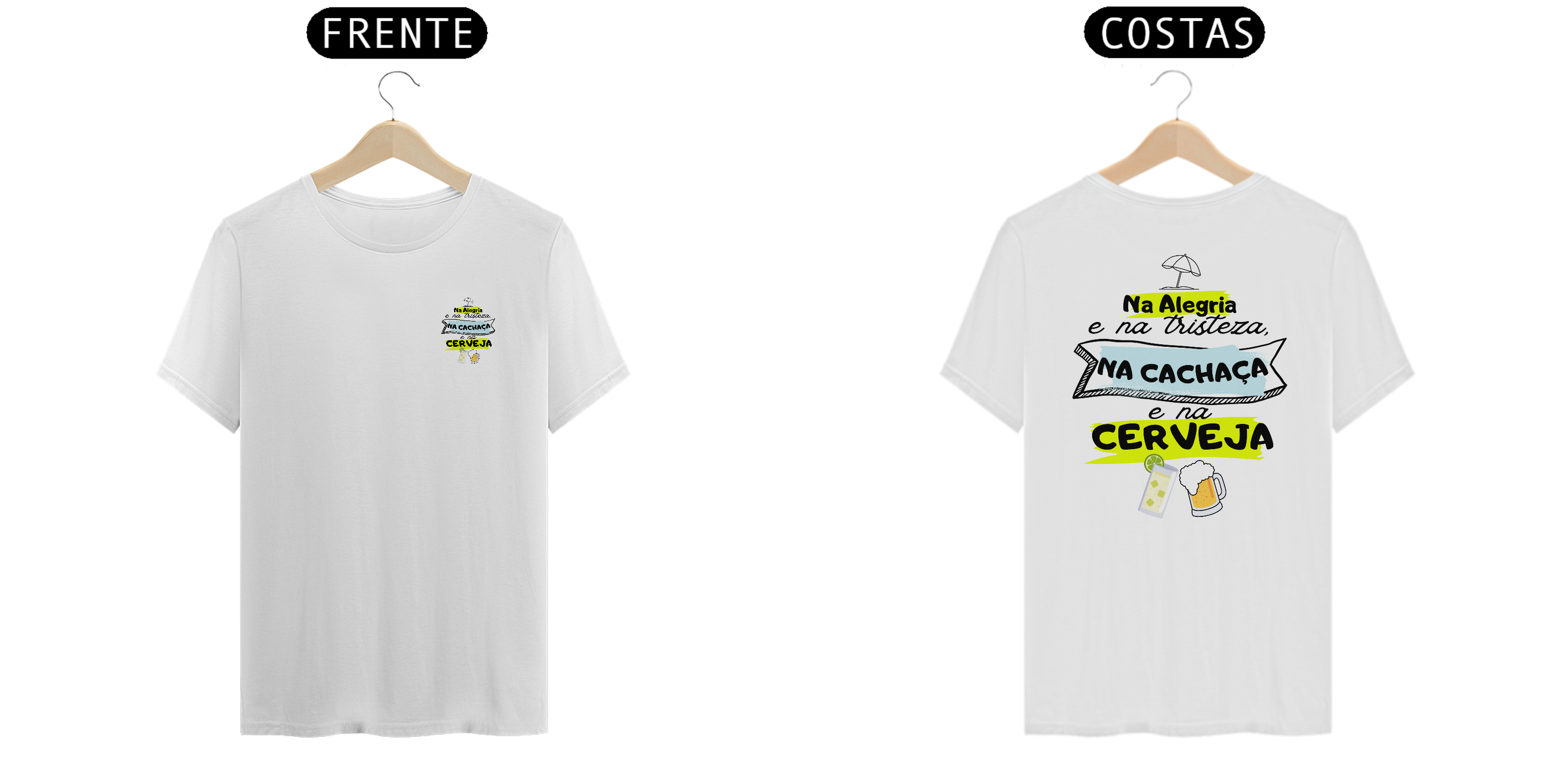 Nome do produto: CAMISETA CACHAÇA E CERVEJA