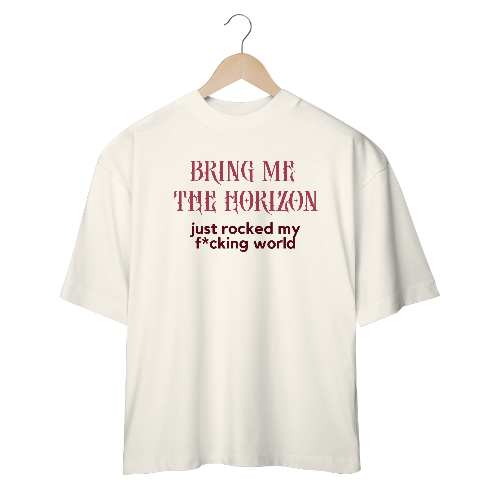 [Oversized] CAMISETA BRING ME THE HORIZON OFF-WHITE