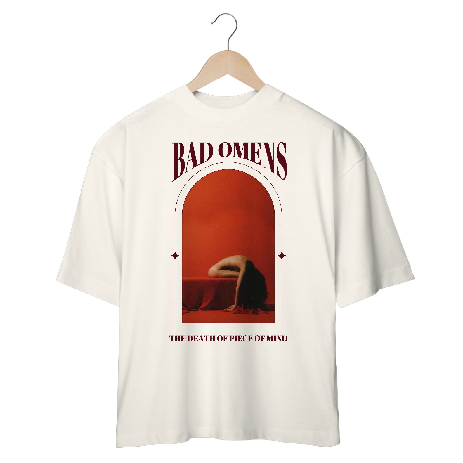 [Oversized] CAMISETA BAD OMENS OFF-WHITE