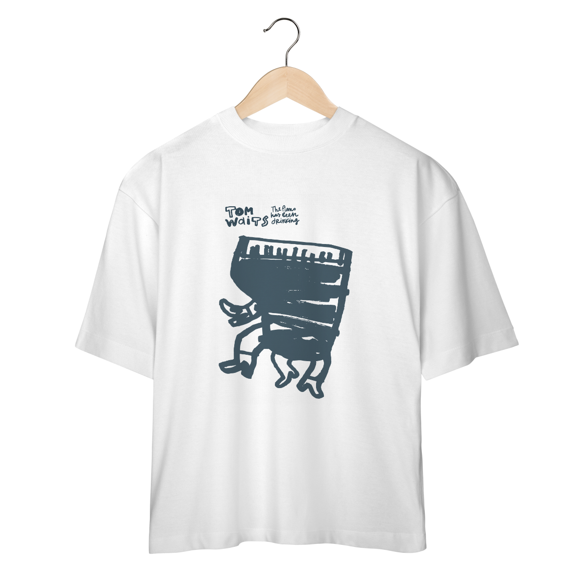 Camiseta Oversized Tom Waits – The Piano Has Been Drinking
