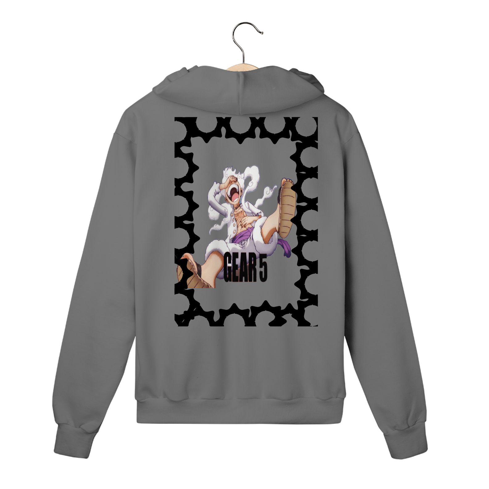 Nome do produto: Moletom com Zíper Luffy Gear 5 Art