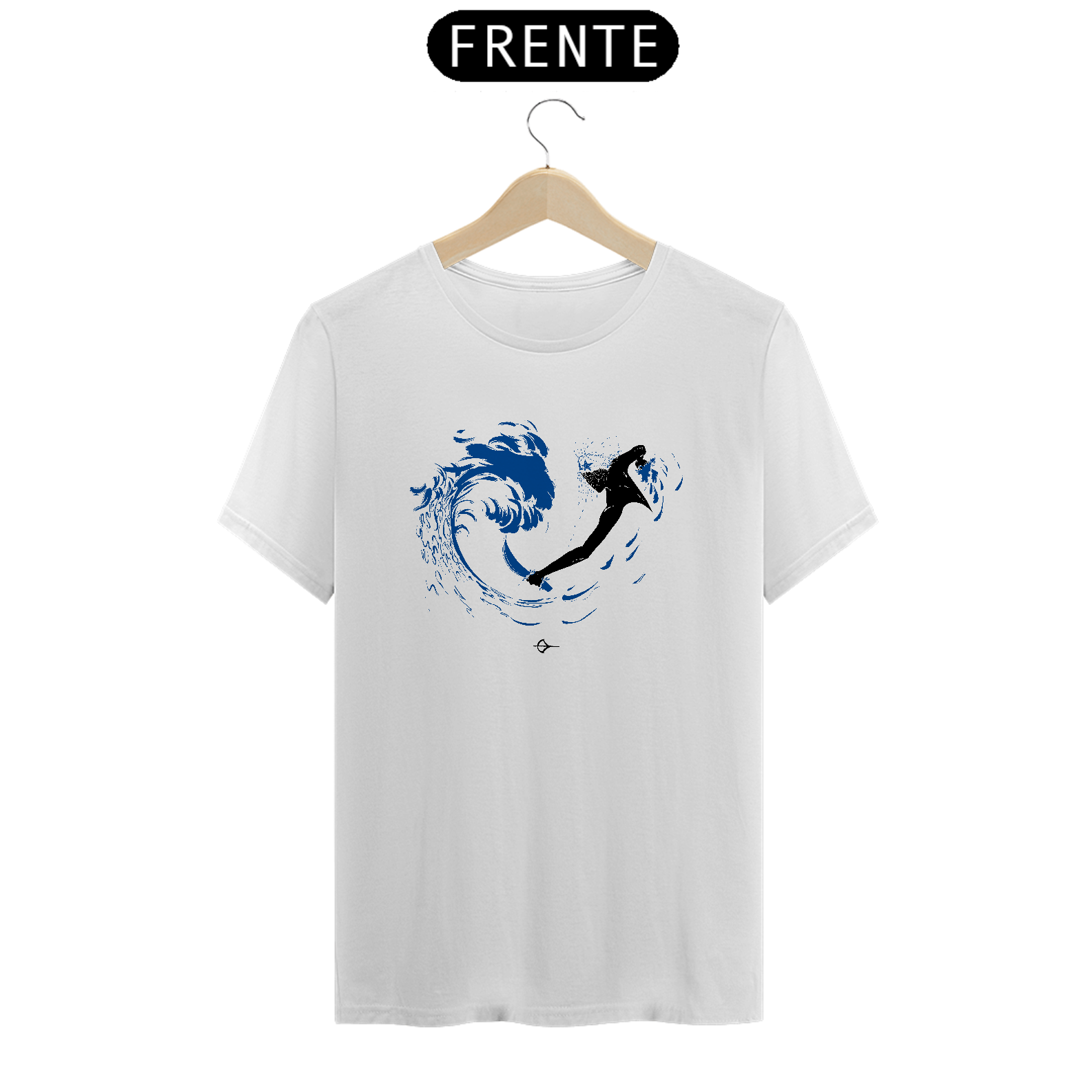 Nome do produto: Camisa Yemanjá Ogunté Azul Quality Corte Masculino