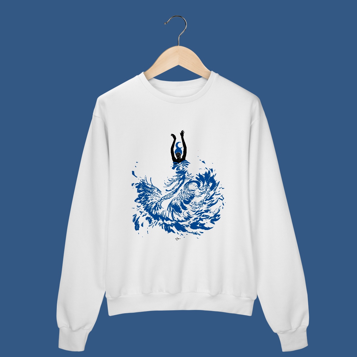 Nome do produto: Moletom Fechado Yemanjá  Azul