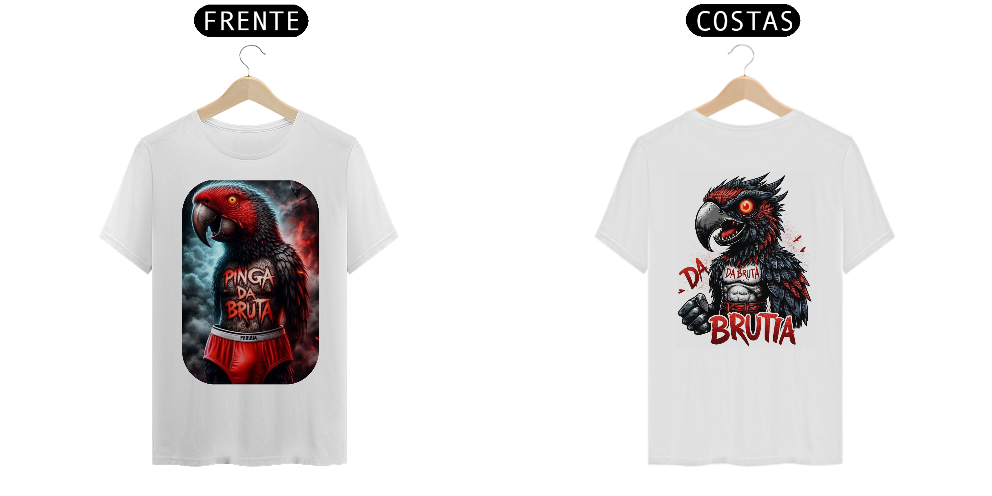 Nome do produto: Camiseta temática do PACU o papagaio demoníaco  