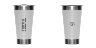 Copo Térmico Branco Felicidade Em Desapegar