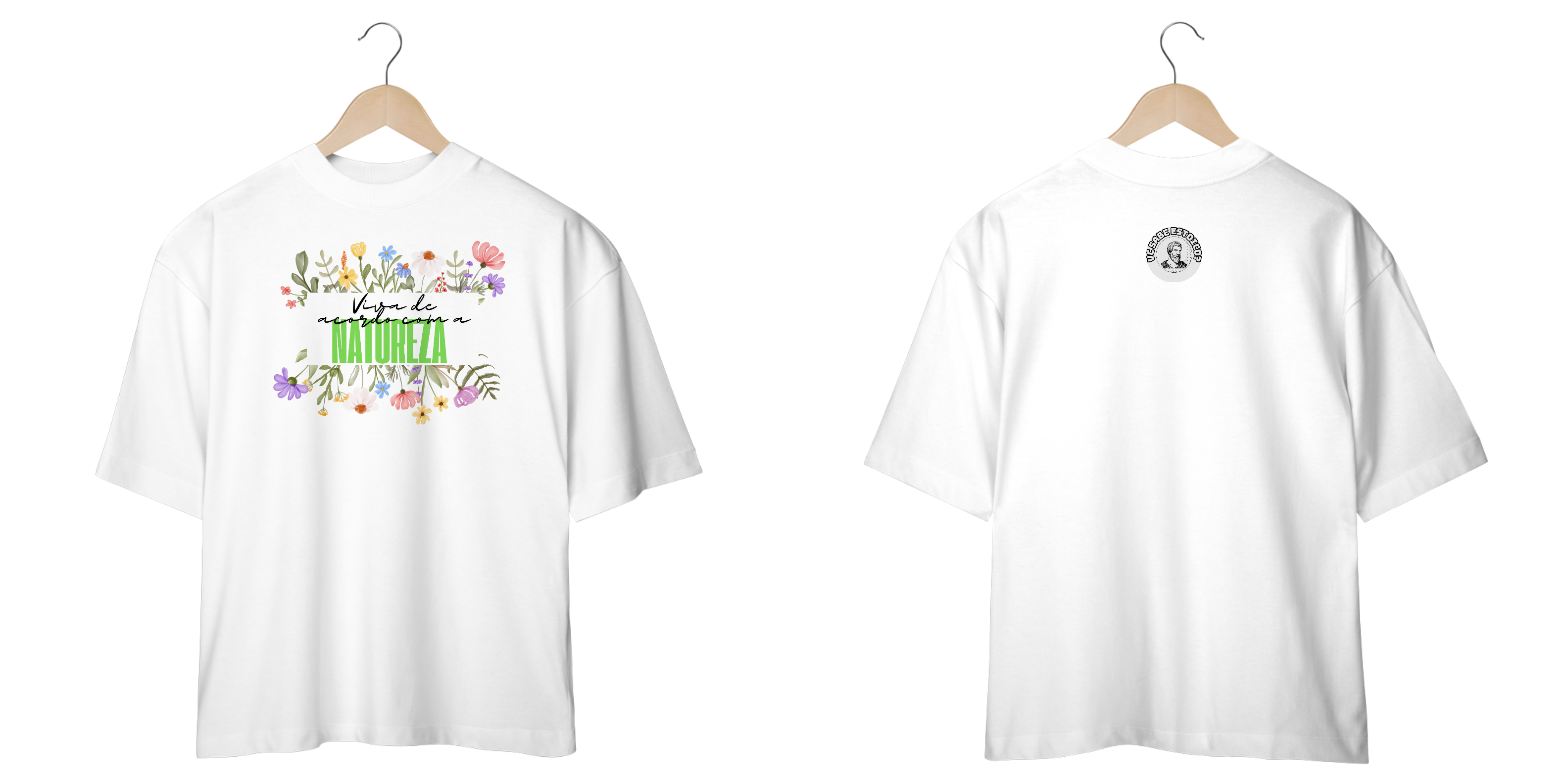 Camiseta Oversized Viva De Acordo Com A Natureza