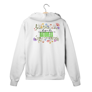 Moletom Com Zíper Viva De Acordo Com A Natureza