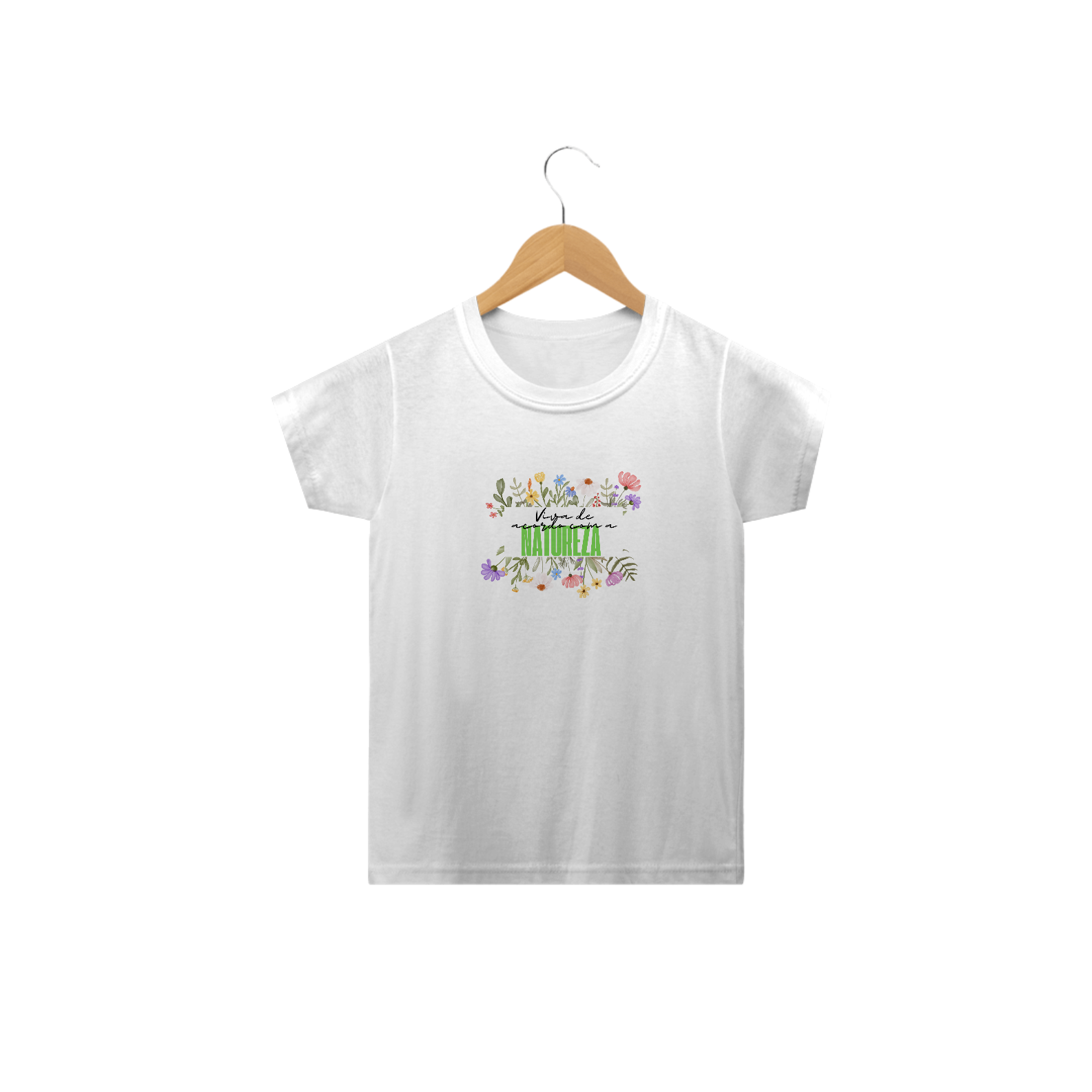 Camiseta Classic Infantil Viva De Acordo Com A Natureza