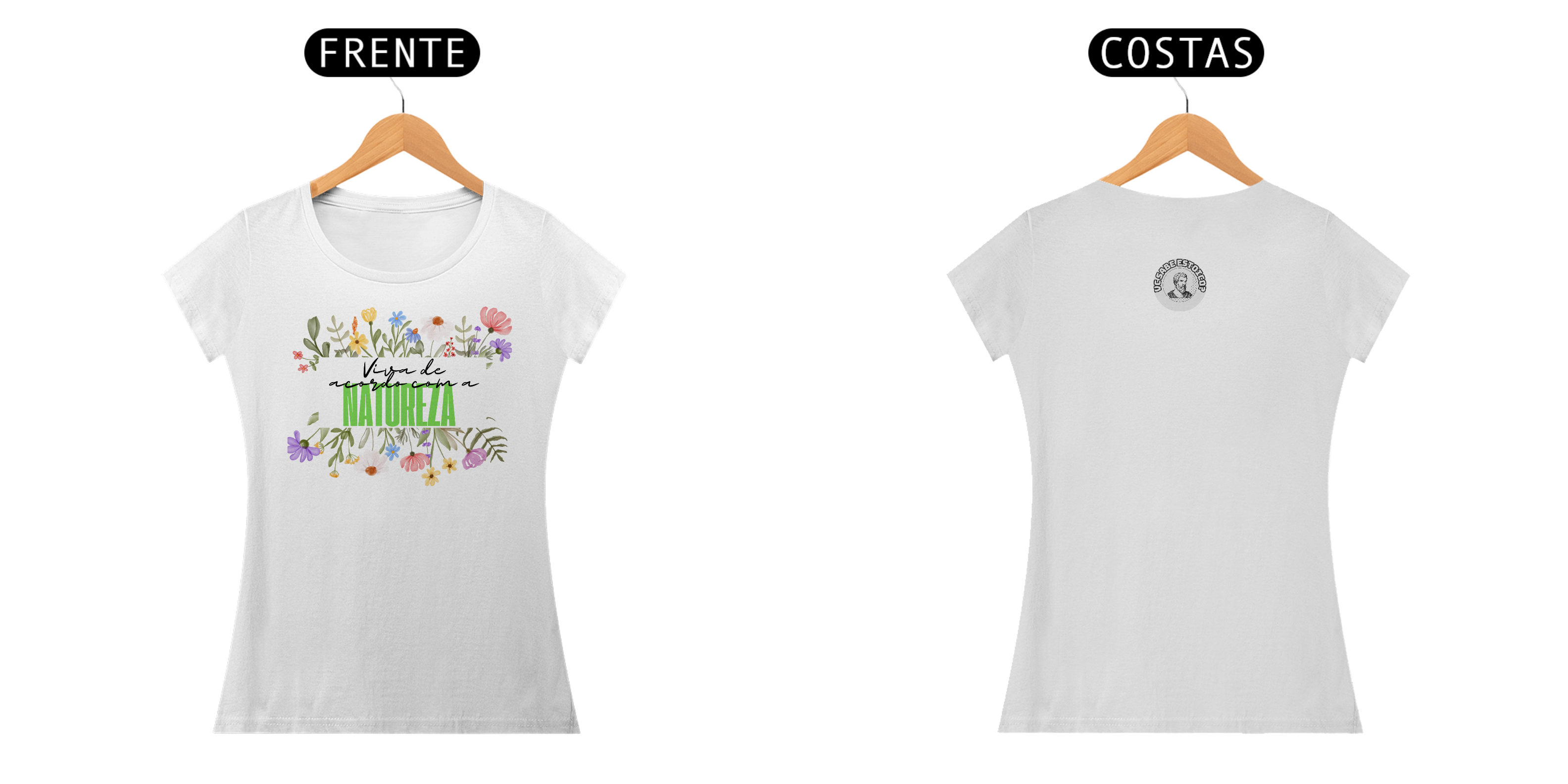 Camiseta Feminina Baby Long Prime Viva De Acordo Com A Natureza