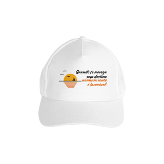 Boné Americano Com Tela Quando Se Navega Sem Destino