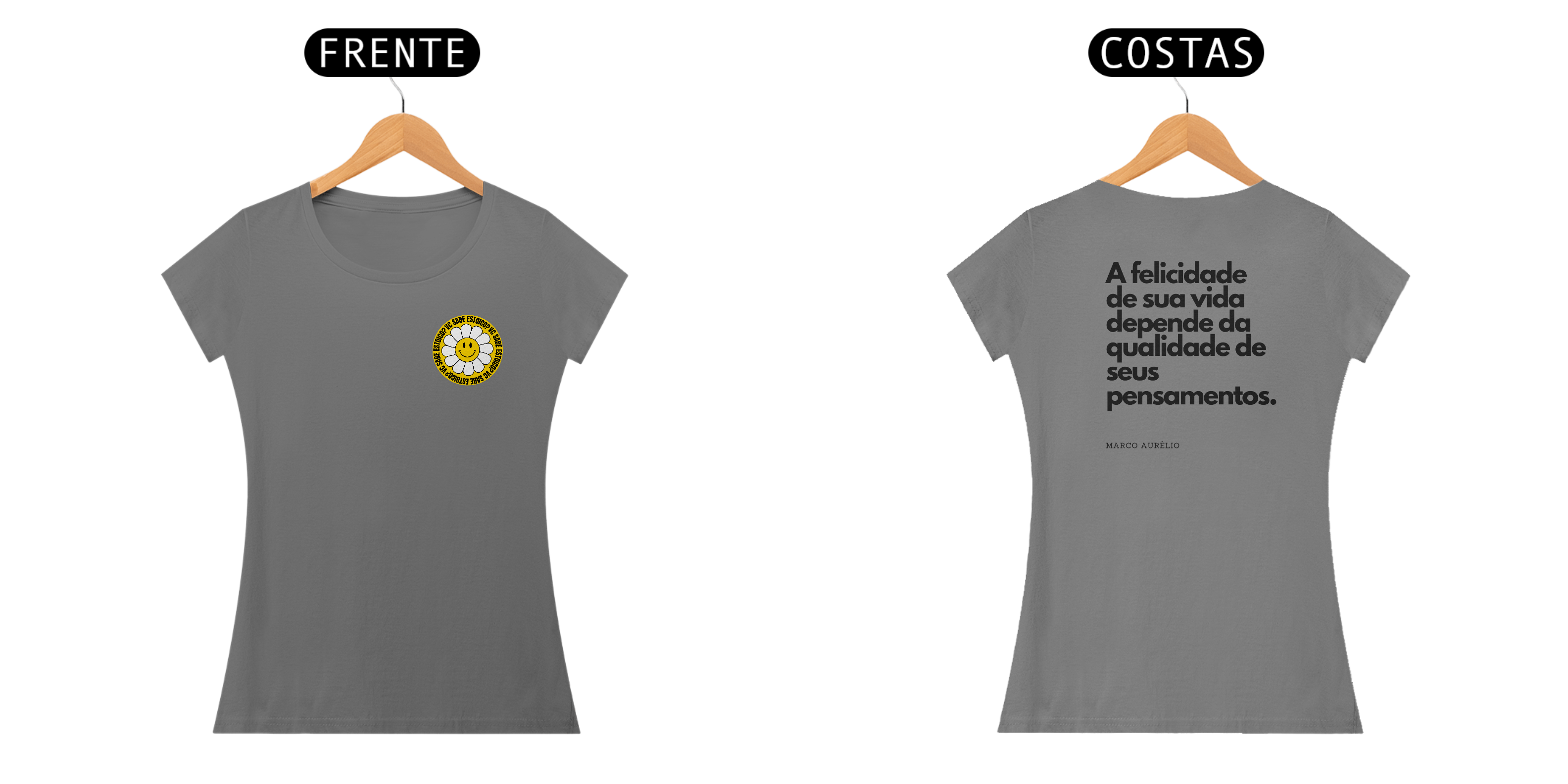 Camiseta Feminina Baby Long Estonada A Felicidade Da Sua Vida