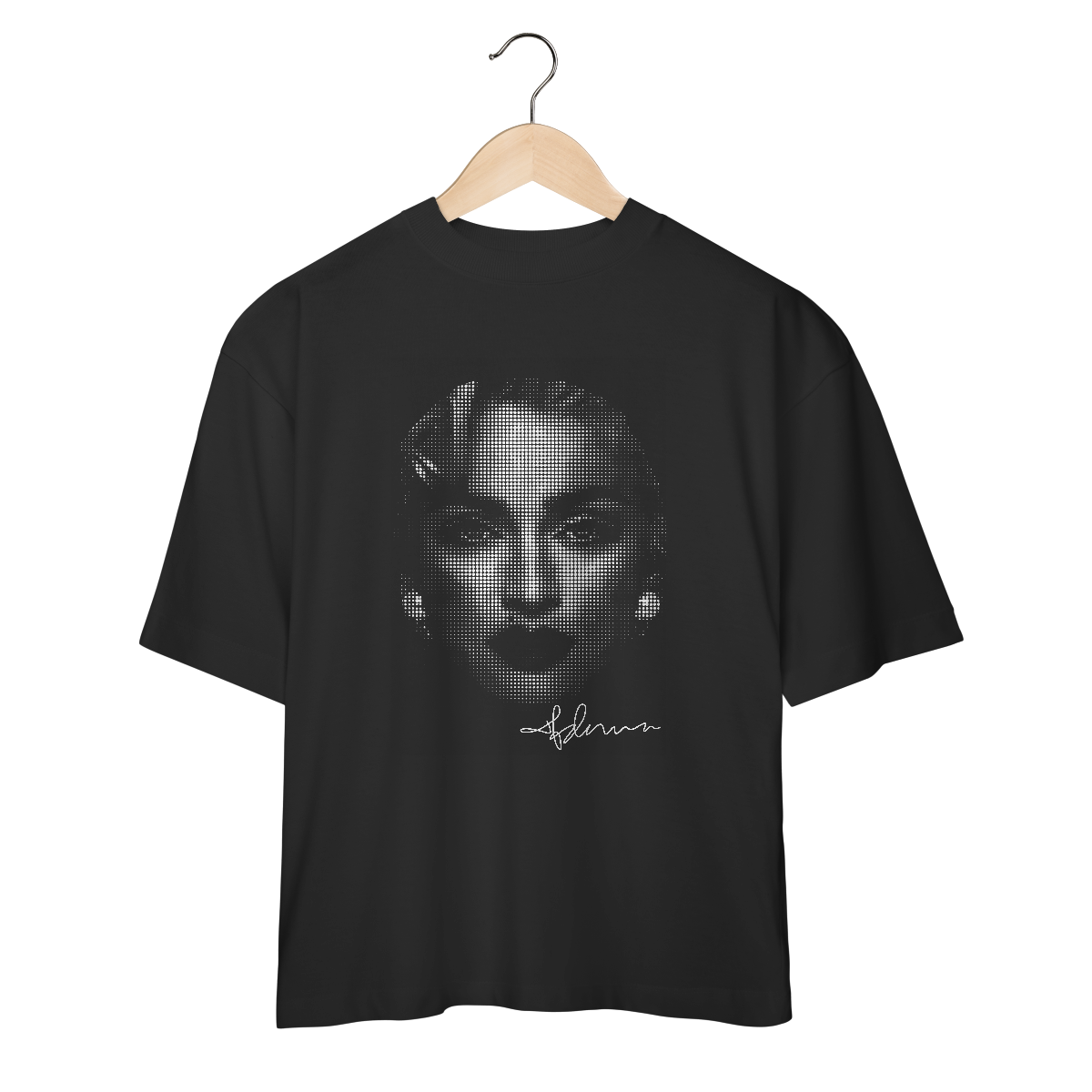 Camiseta Oversized Madonna Big Head Pontilhado