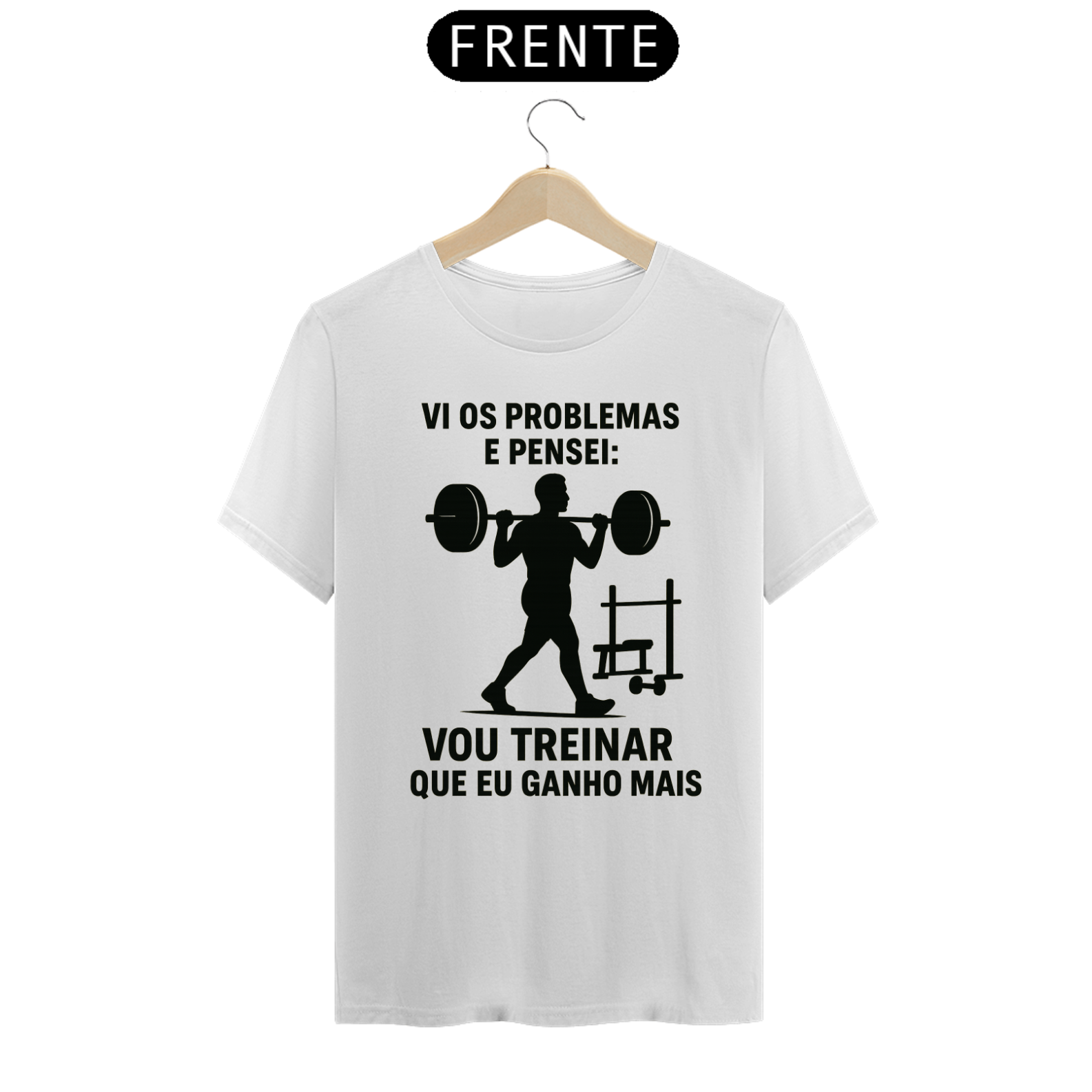 Nome do produto: Camiseta “Vi os Problemas!” – Na Base da Disciplina