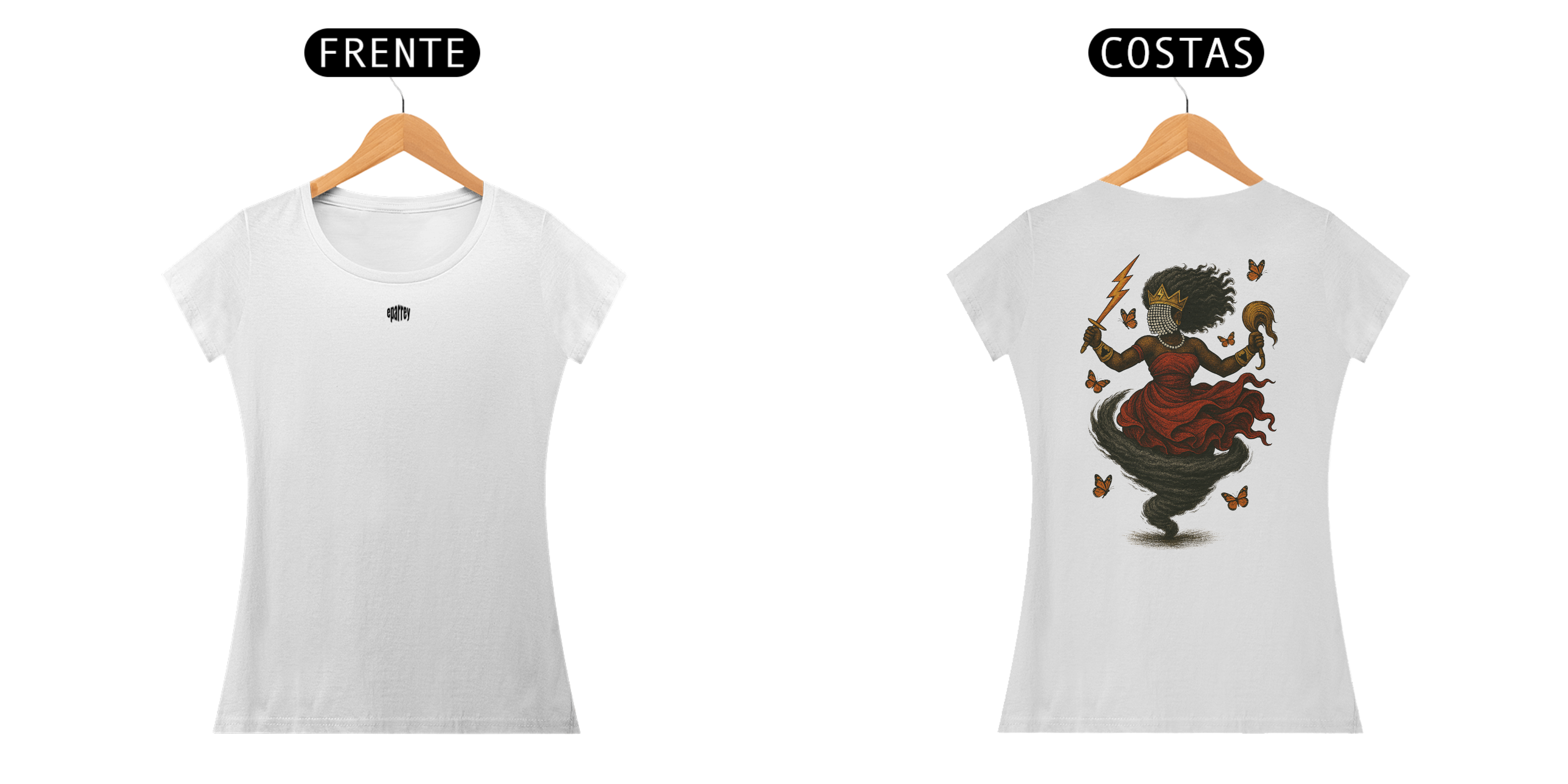 Nome do produto: Camiseta Baby Long Iansã (branca)