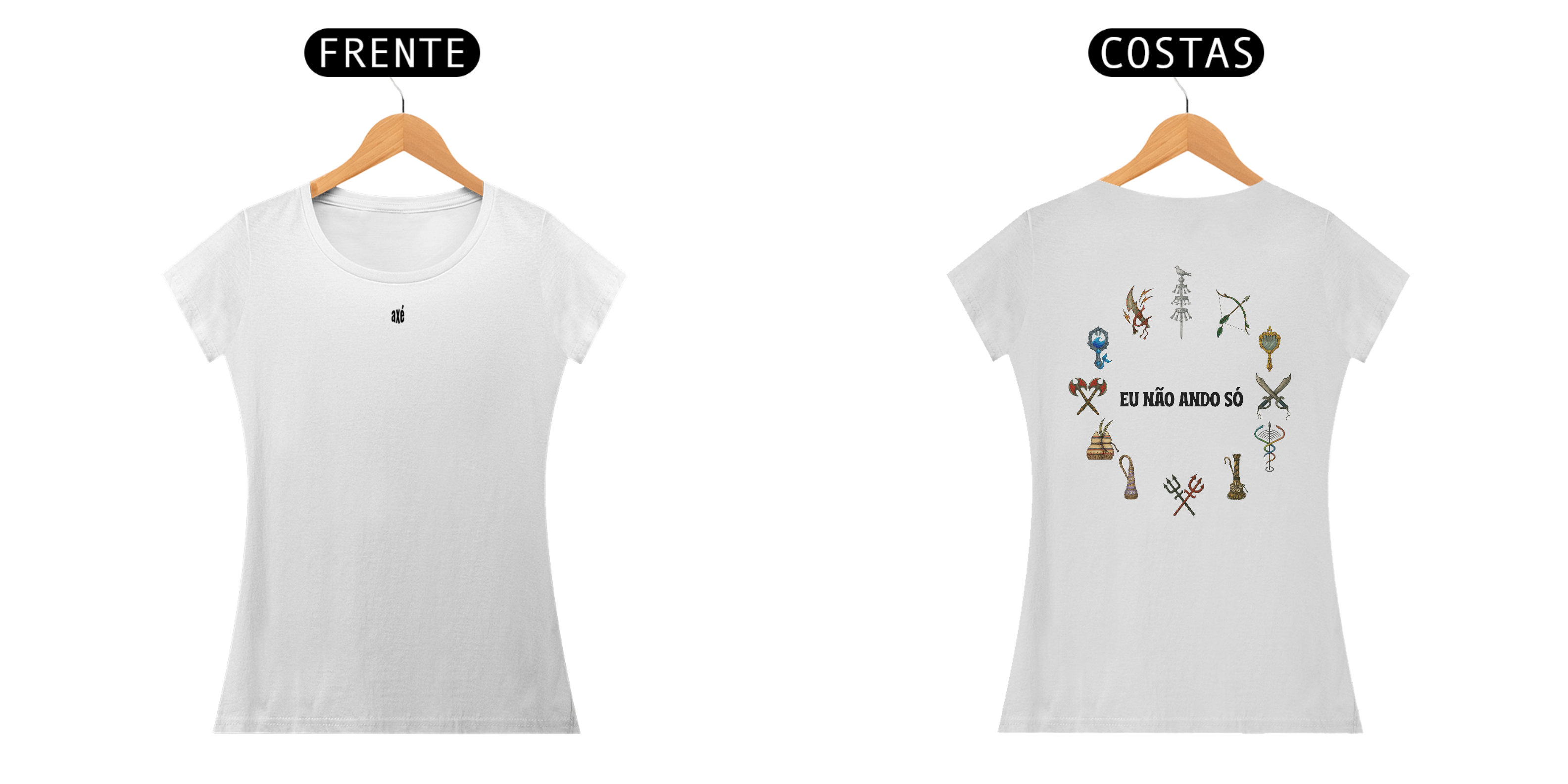 Nome do produto: Camiseta Baby Long Axé (branco)